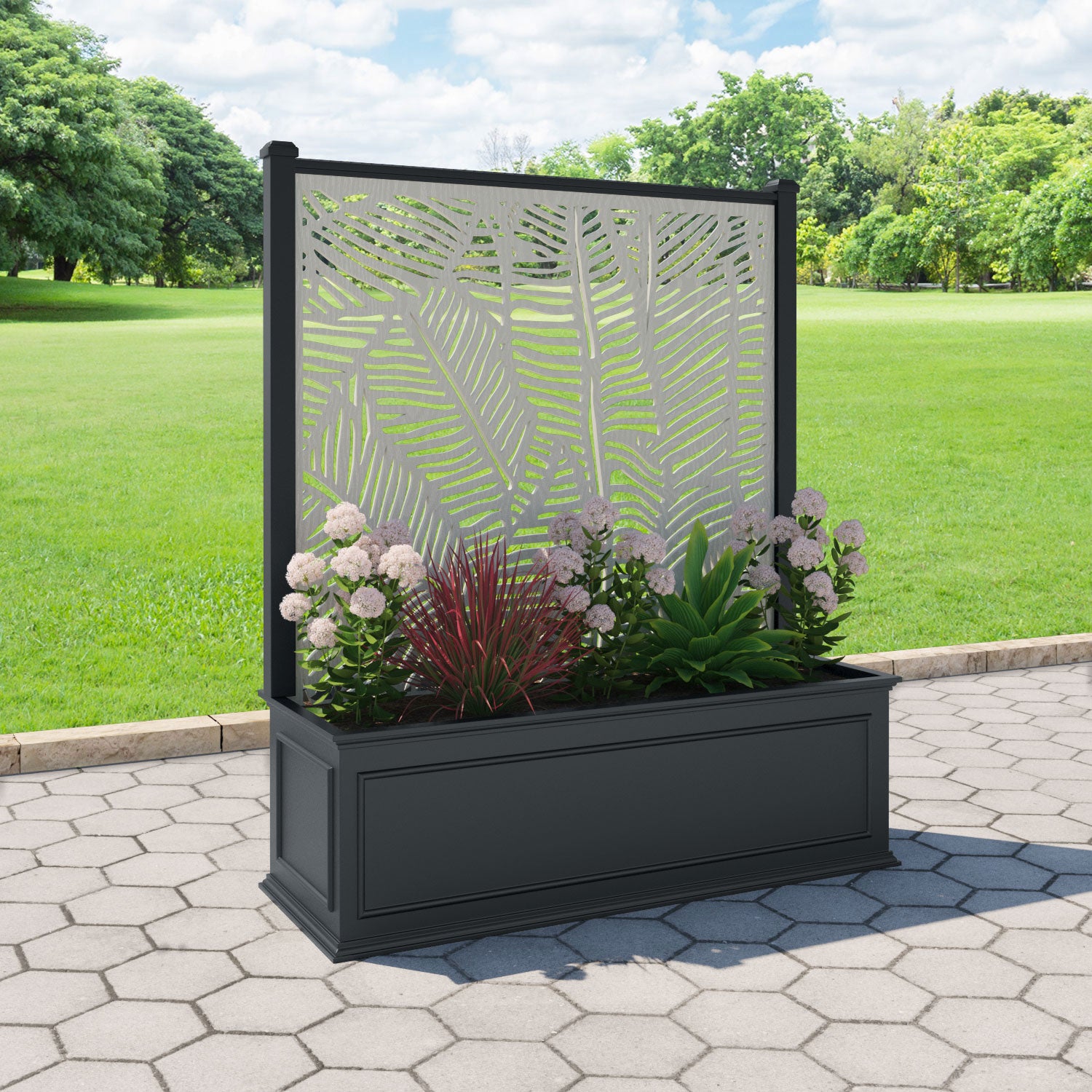 Windsor - Extra Large Low Planter - Feather Screen