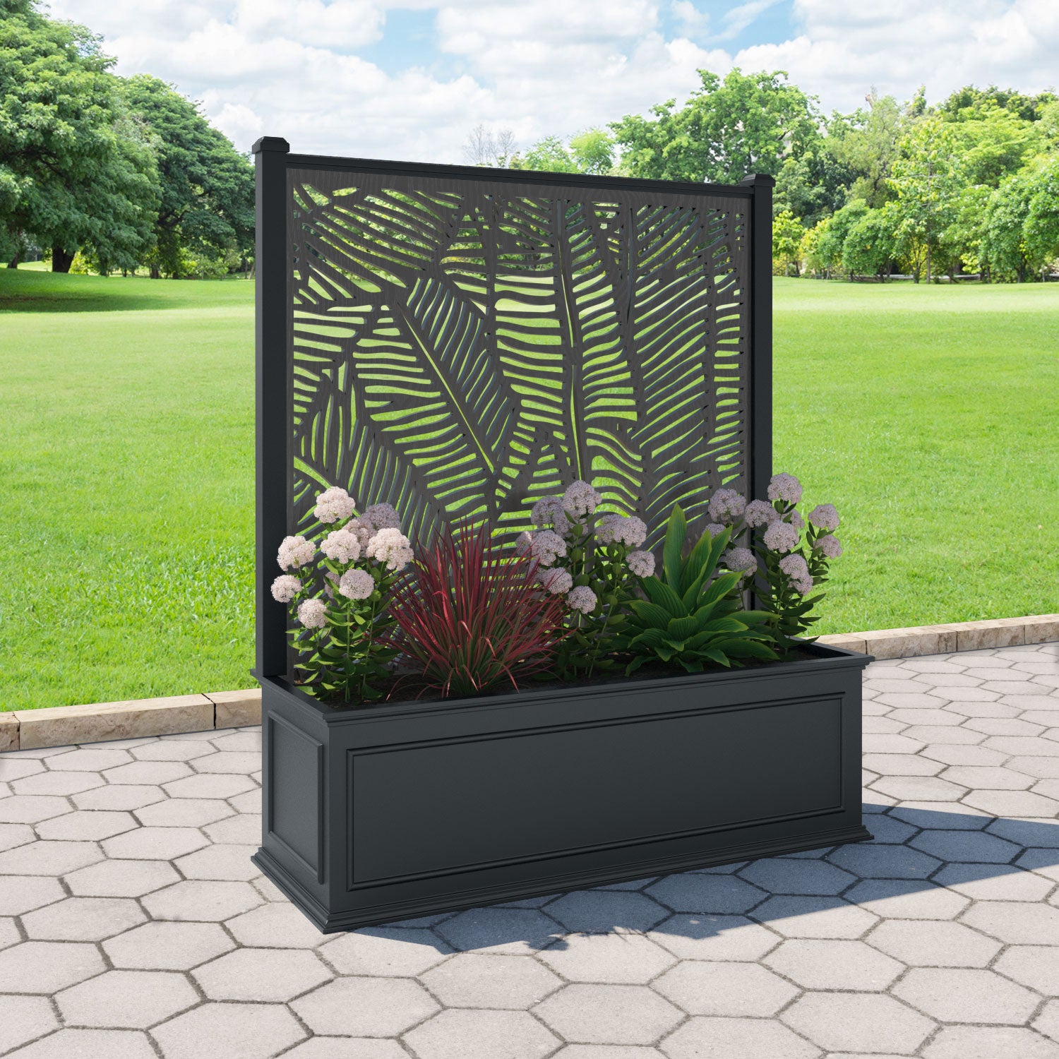 Windsor - Extra Large Low Planter - Feather Screen