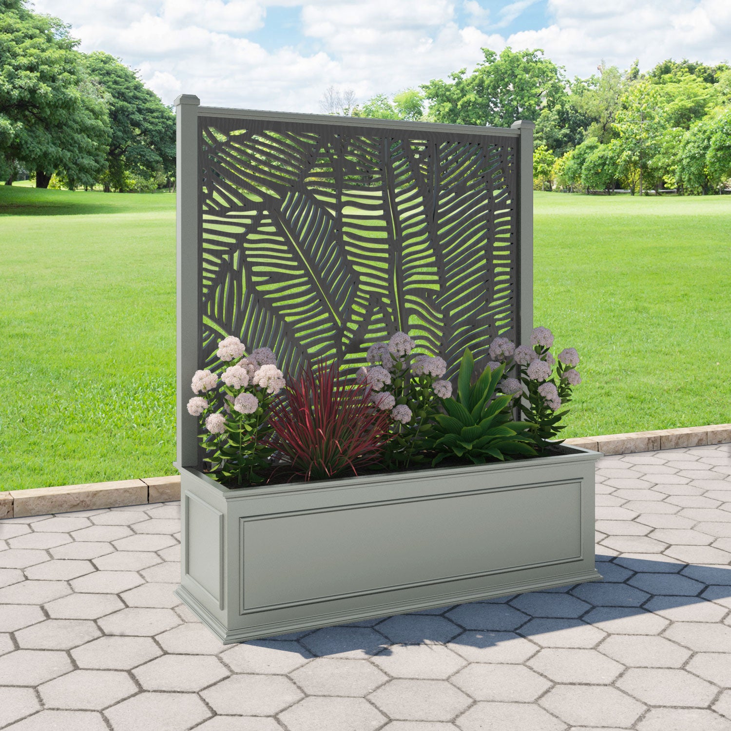 Windsor - Extra Large Low Planter - Feather Screen