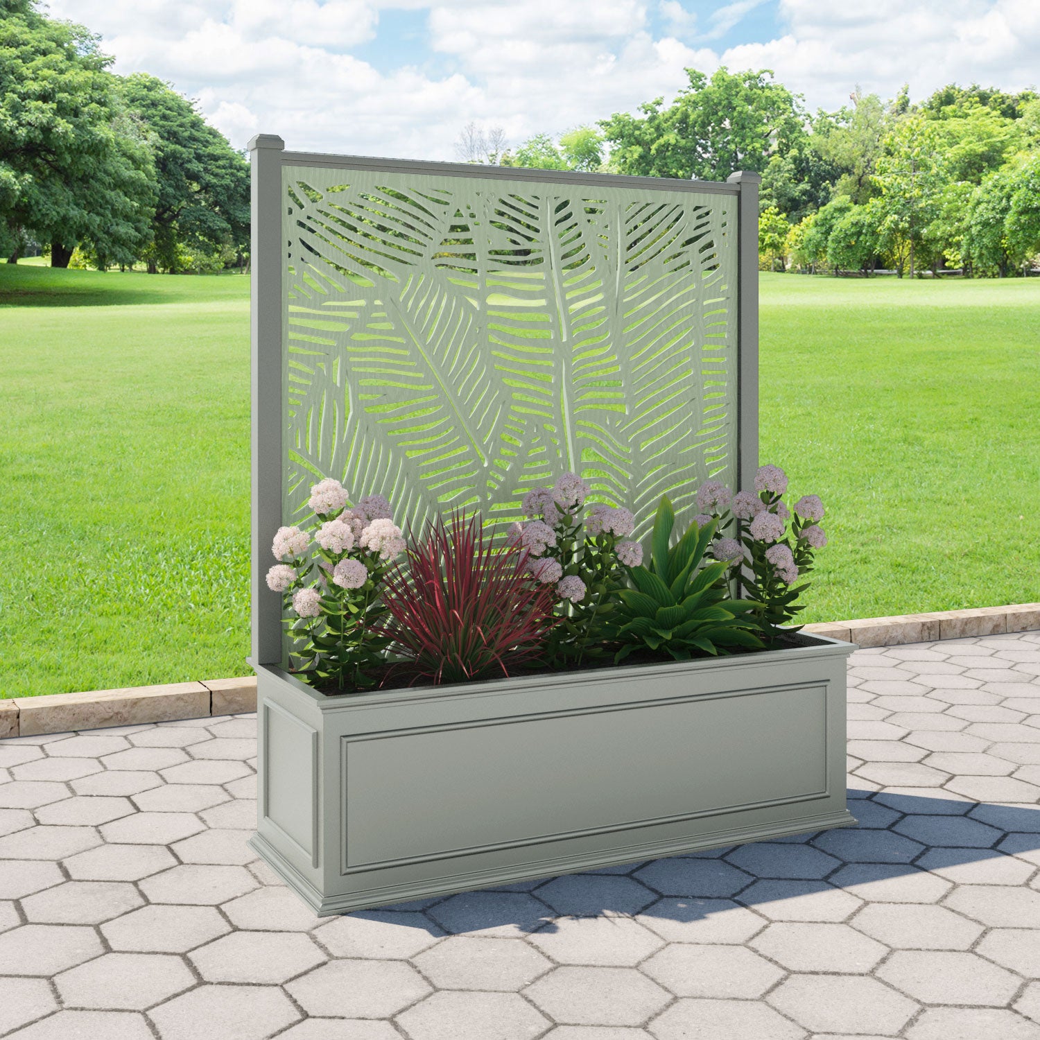 Windsor - Extra Large Low Planter - Feather Screen