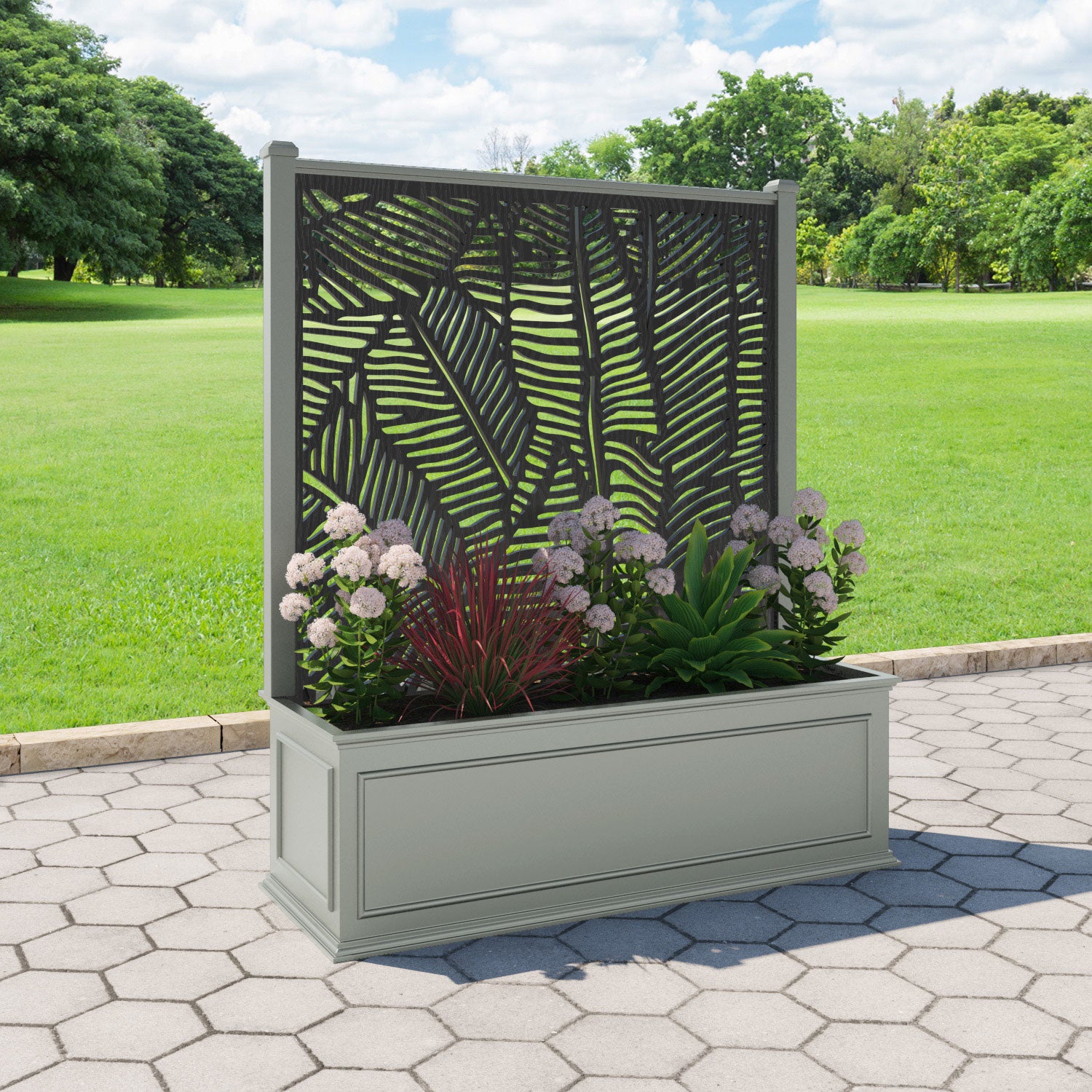 Windsor - Extra Large Low Planter - Feather Screen
