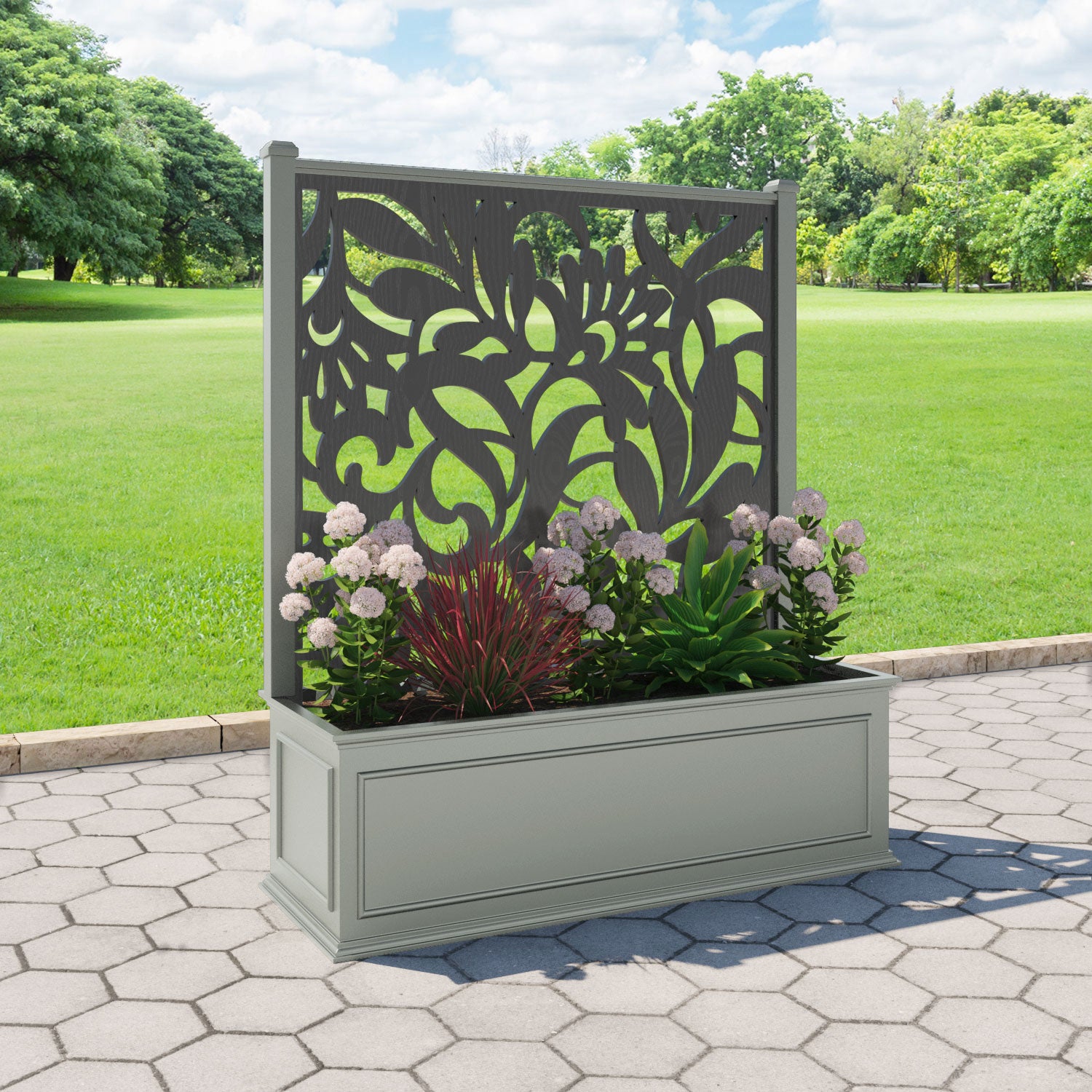 Windsor - Extra Large Low Planter - Heritage Screen