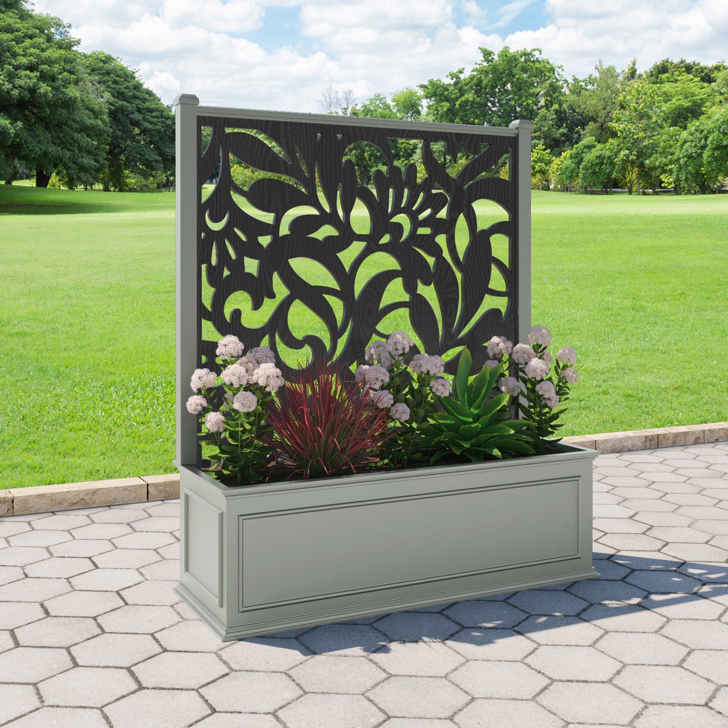 Windsor - Extra Large Low Planter - Heritage Screen