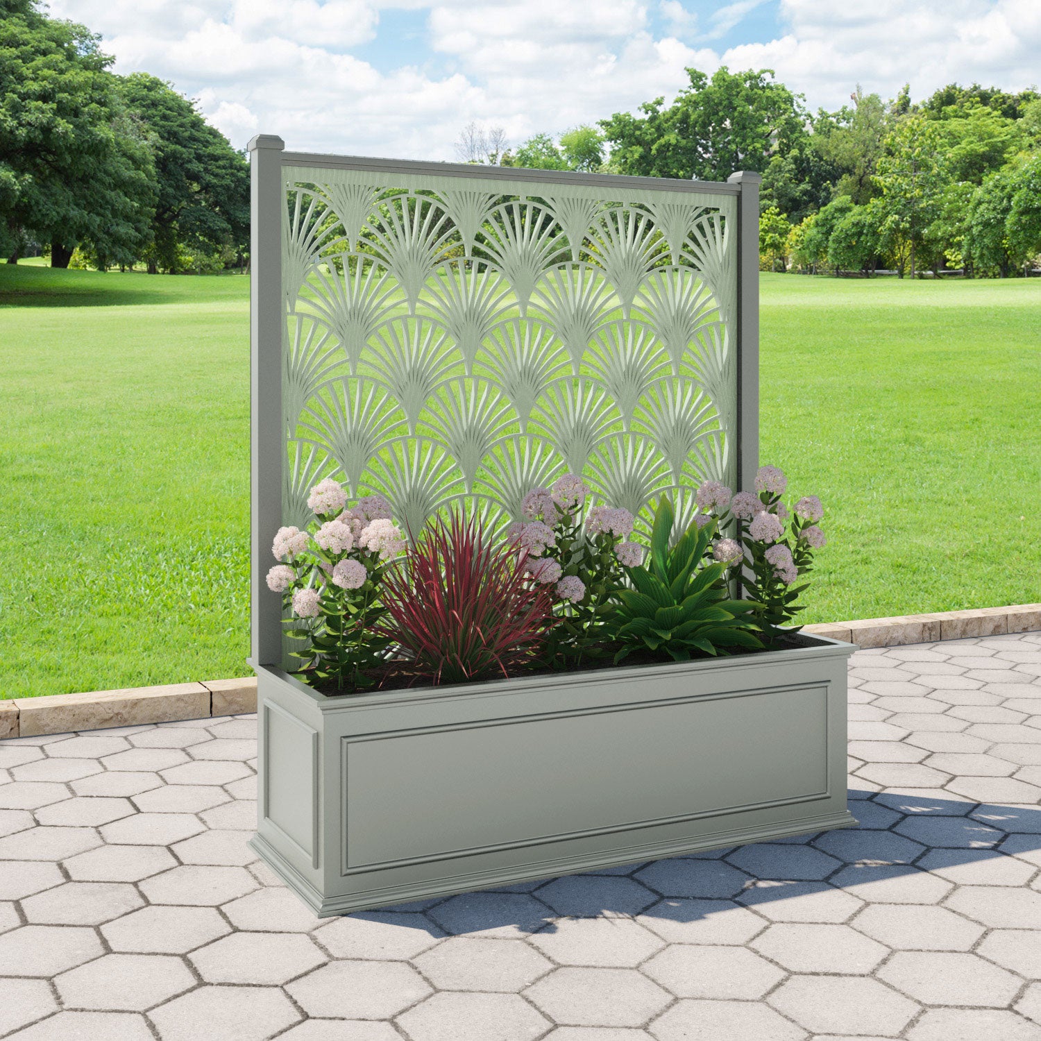 Windsor - Extra Large Low Planter - Laurel Screen