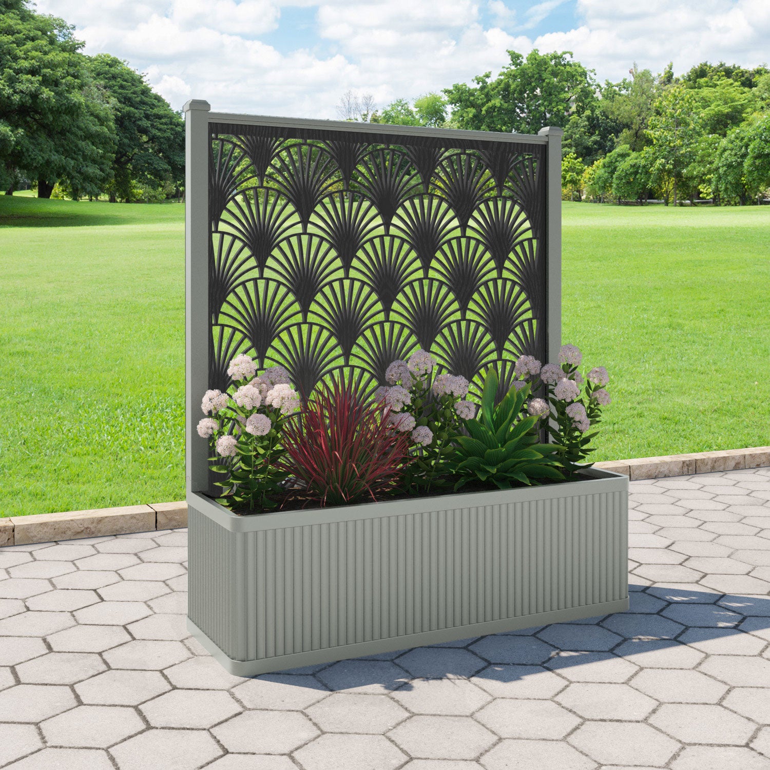 Plumley - Extra Large Low Planter - Laurel Screen