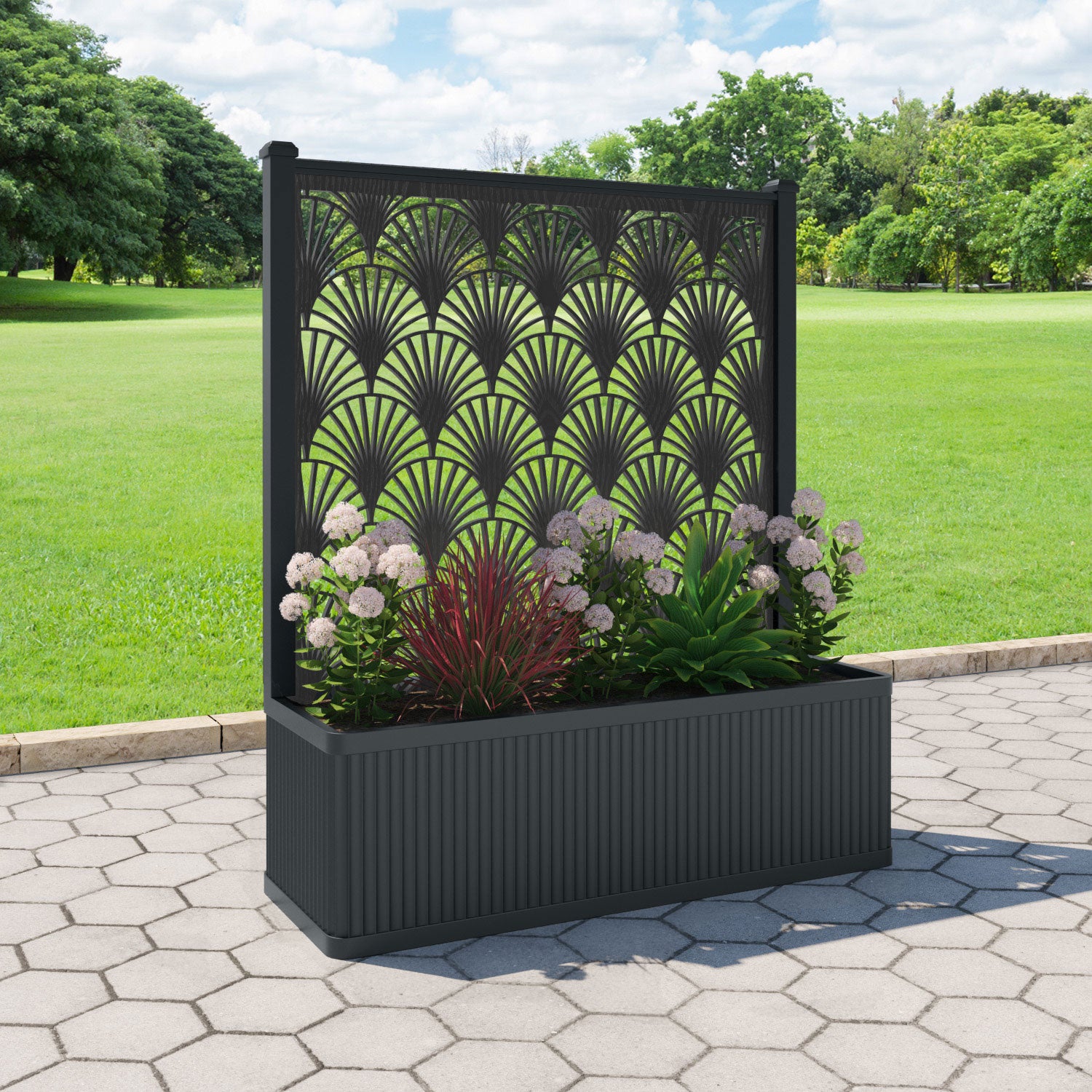 Plumley - Extra Large Low Planter - Laurel Screen