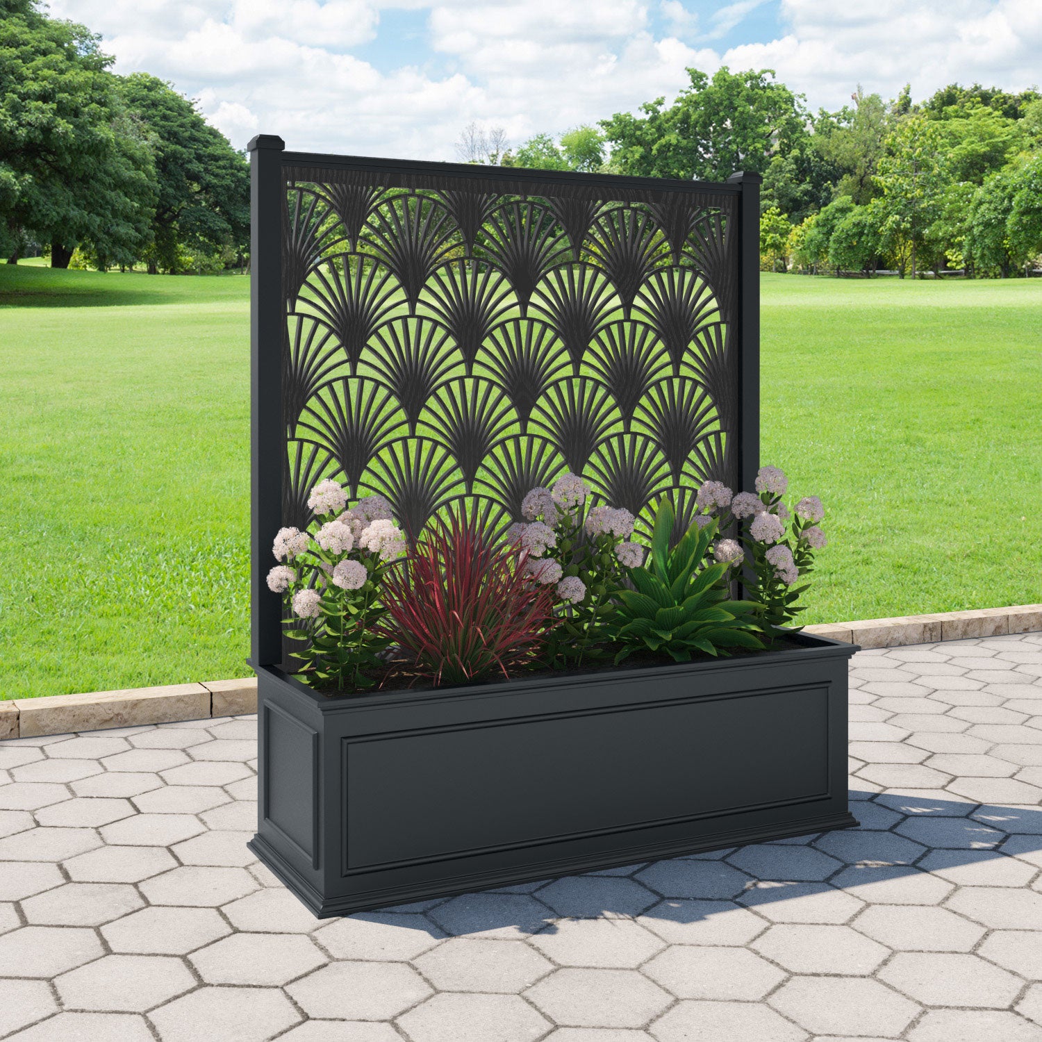 Windsor - Extra Large Low Planter - Laurel Screen