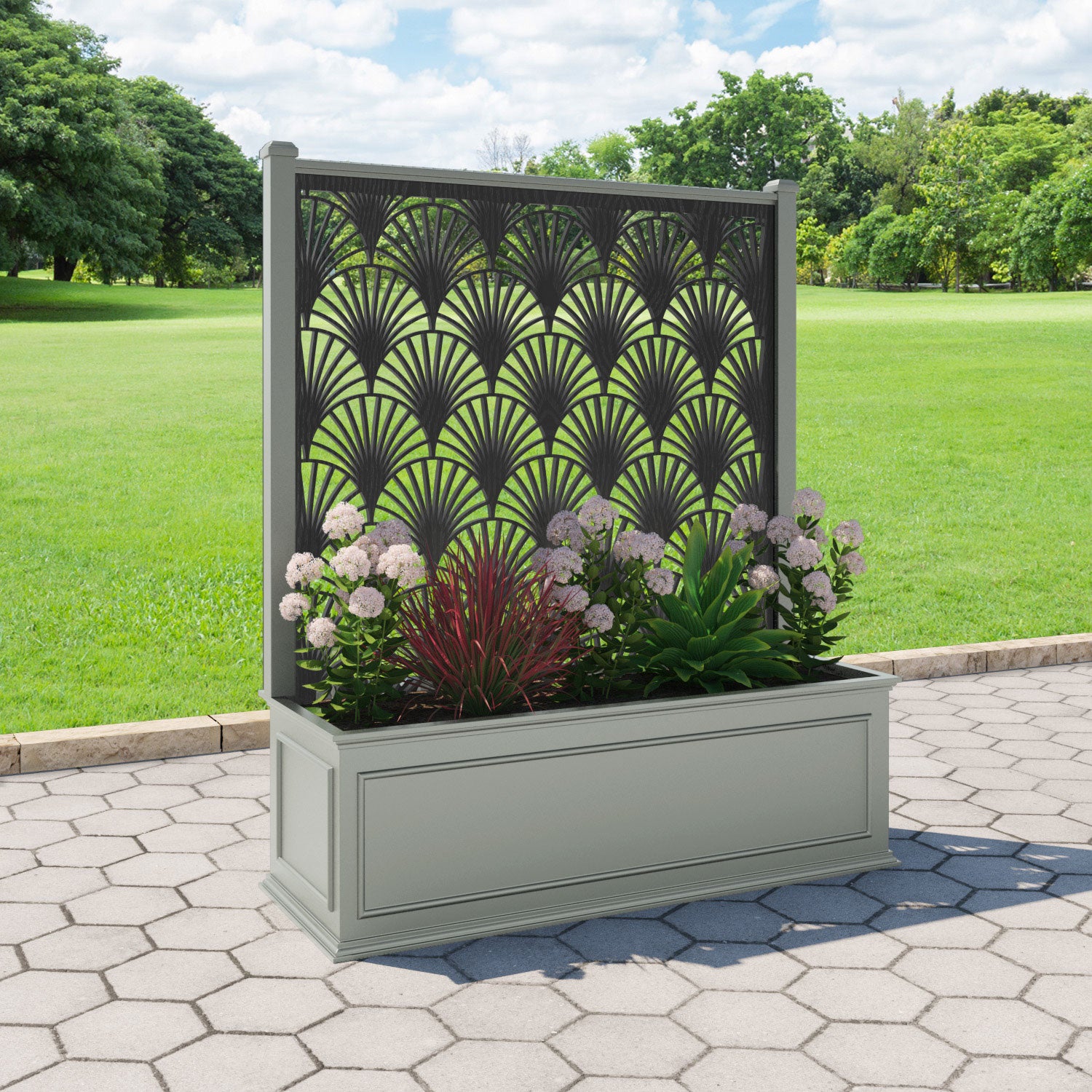 Windsor - Extra Large Low Planter - Laurel Screen