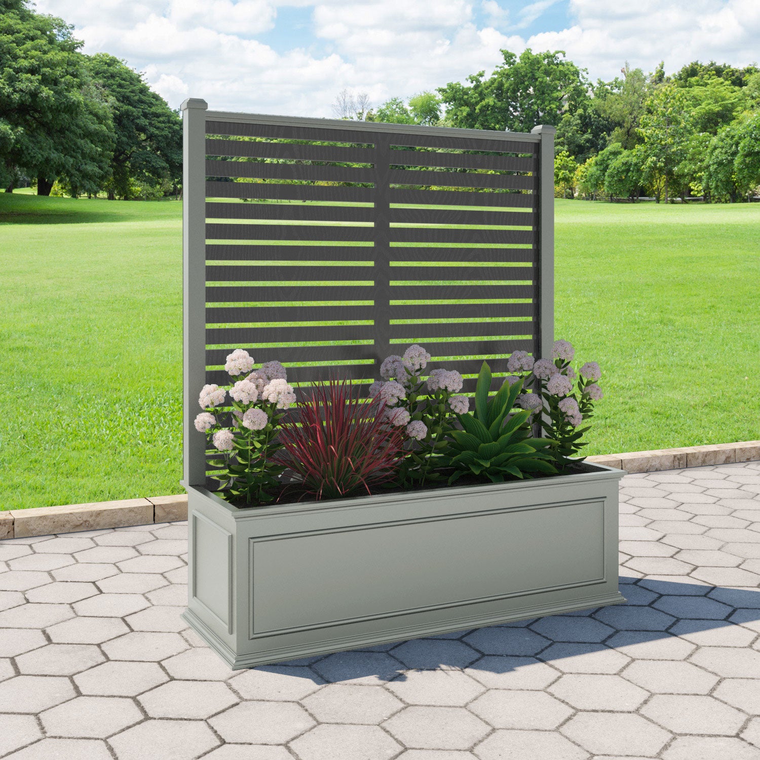 Windsor - Extra Large Low Planter - Aspen Screen
