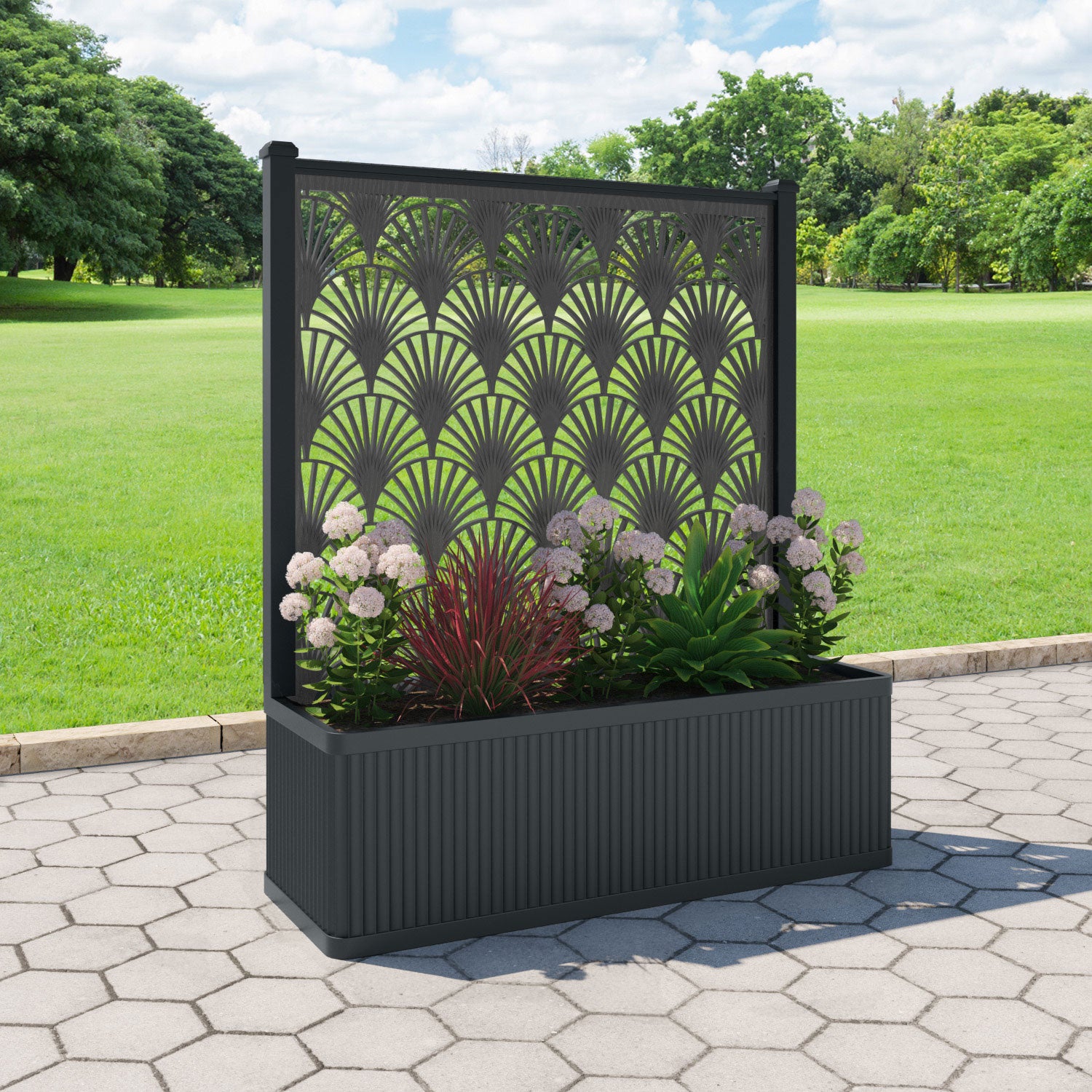 Plumley - Extra Large Low Planter - Laurel Screen