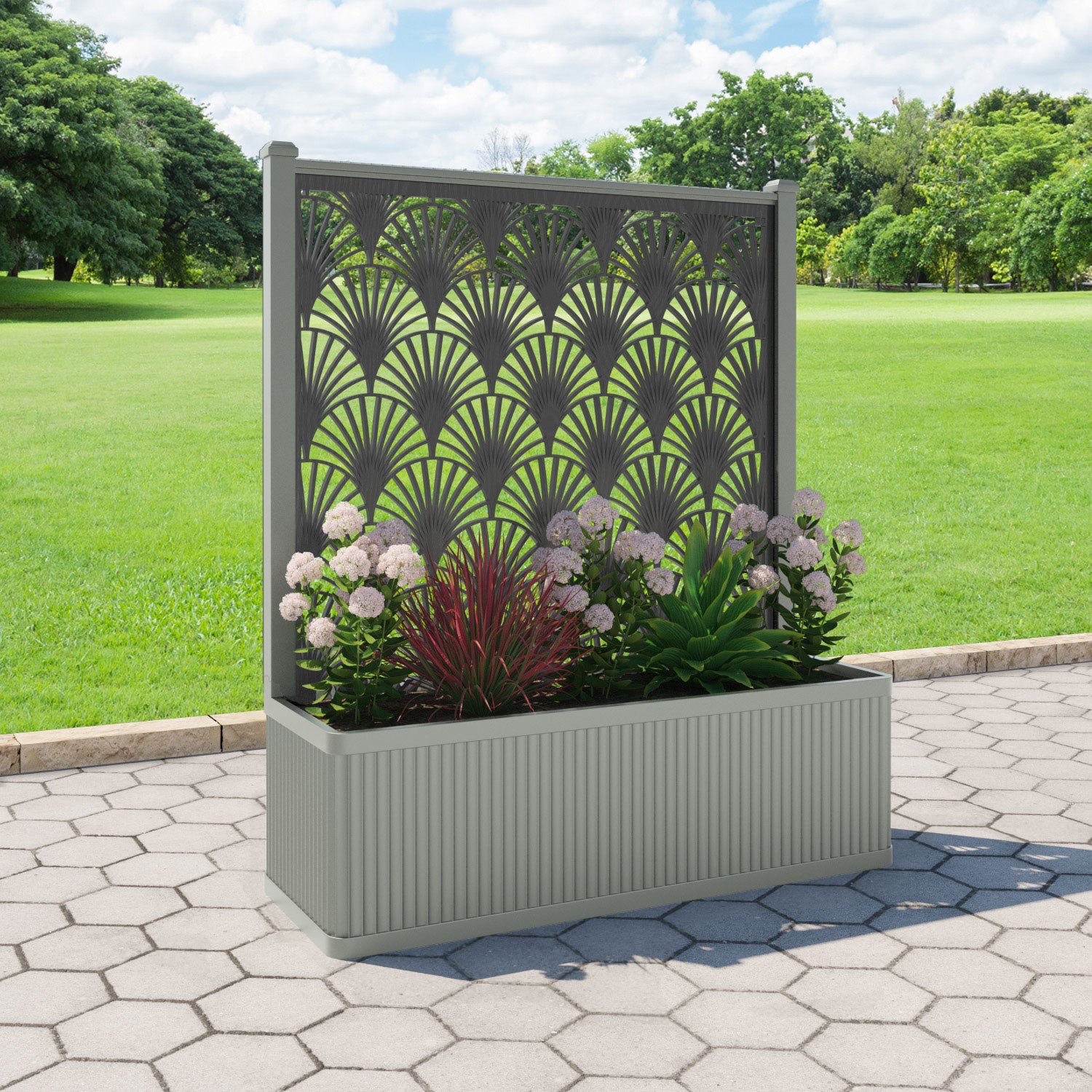 Plumley - Extra Large Low Planter - Laurel Screen