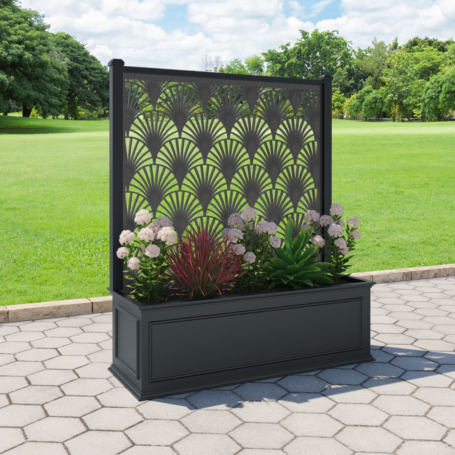Windsor - Extra Large Low Planter - Laurel Screen