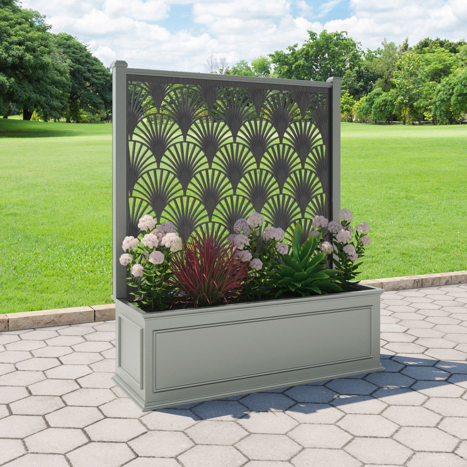Windsor - Extra Large Low Planter - Laurel Screen