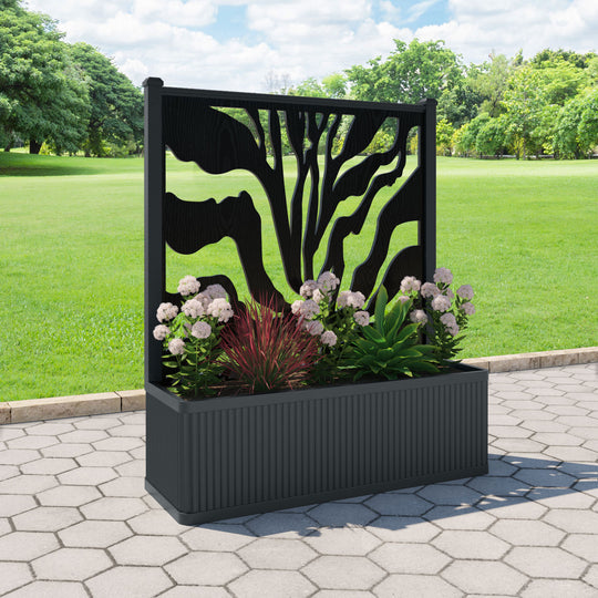 Plumley - Extra Large Low Planter - Malawi Screen