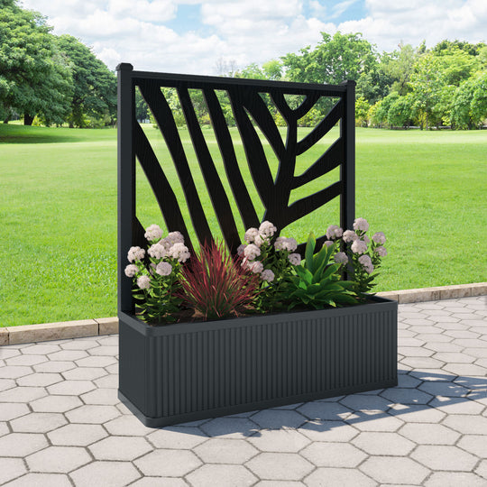 Plumley - Extra Large Low Planter - Palm Screen