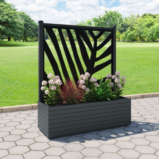 Vertu - Extra Large Low Planter - Palm Screen