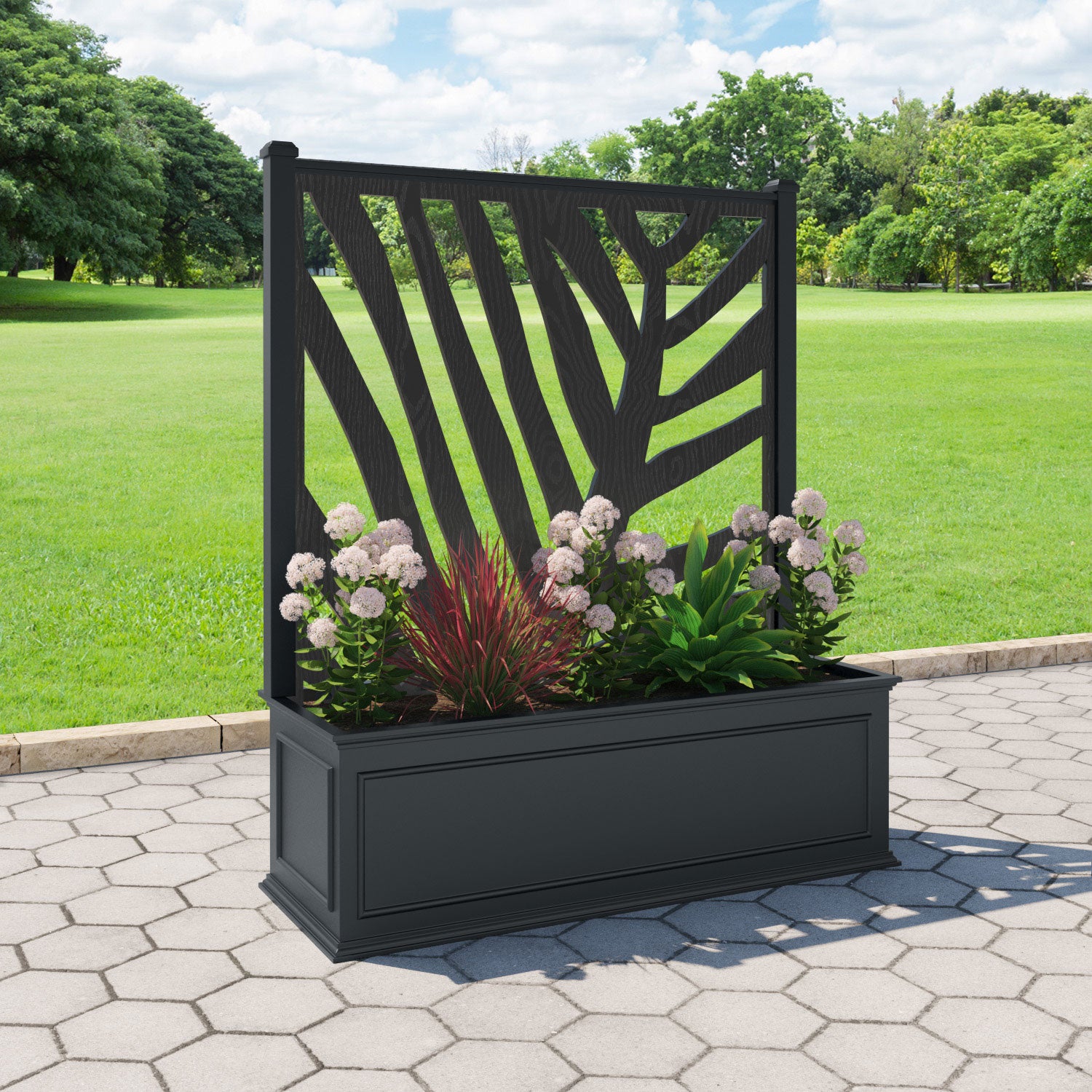 Windsor - Extra Large Low Planter - Palm Screen