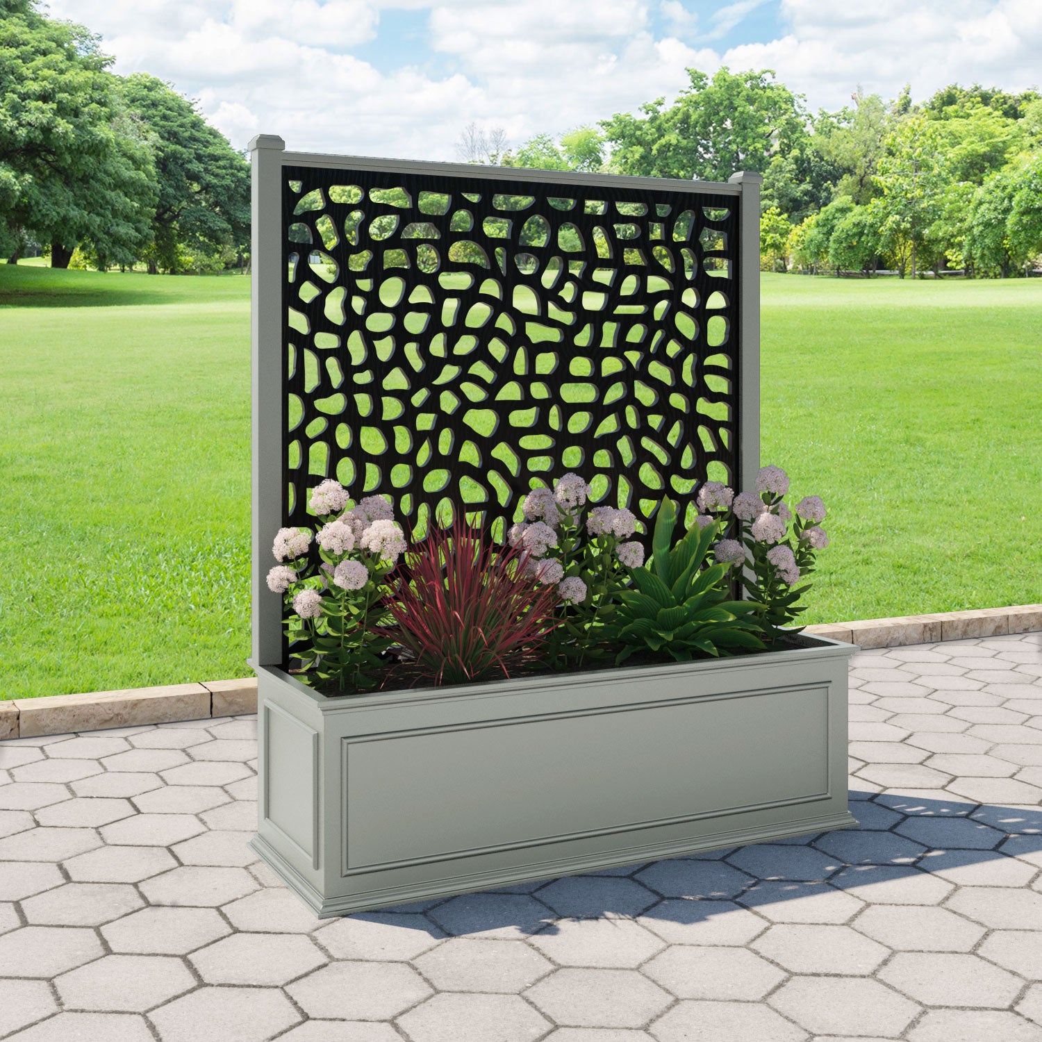 Windsor - Extra Large Low Planter - Pebble Screen