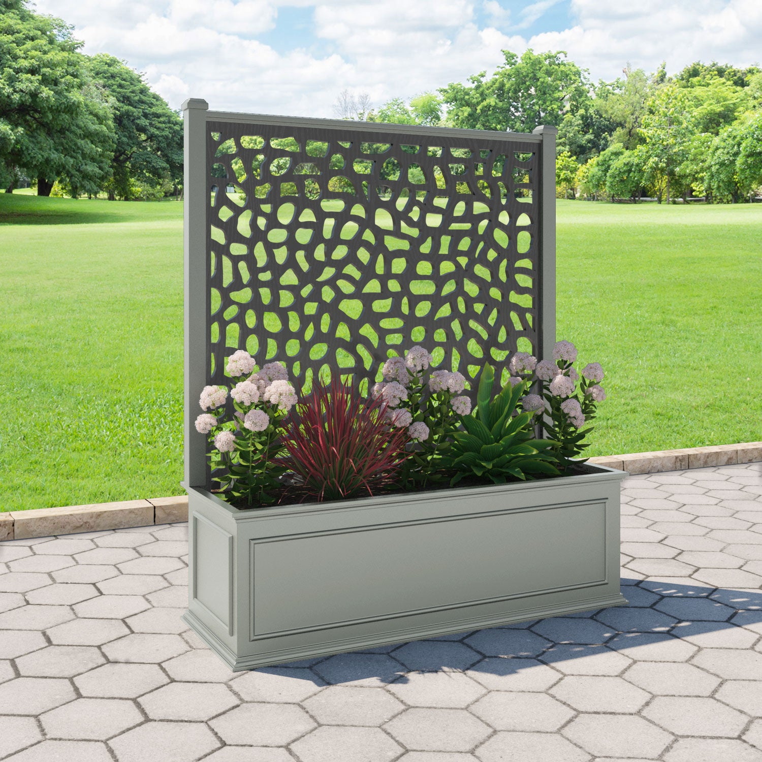 Windsor - Extra Large Low Planter - Pebble Screen