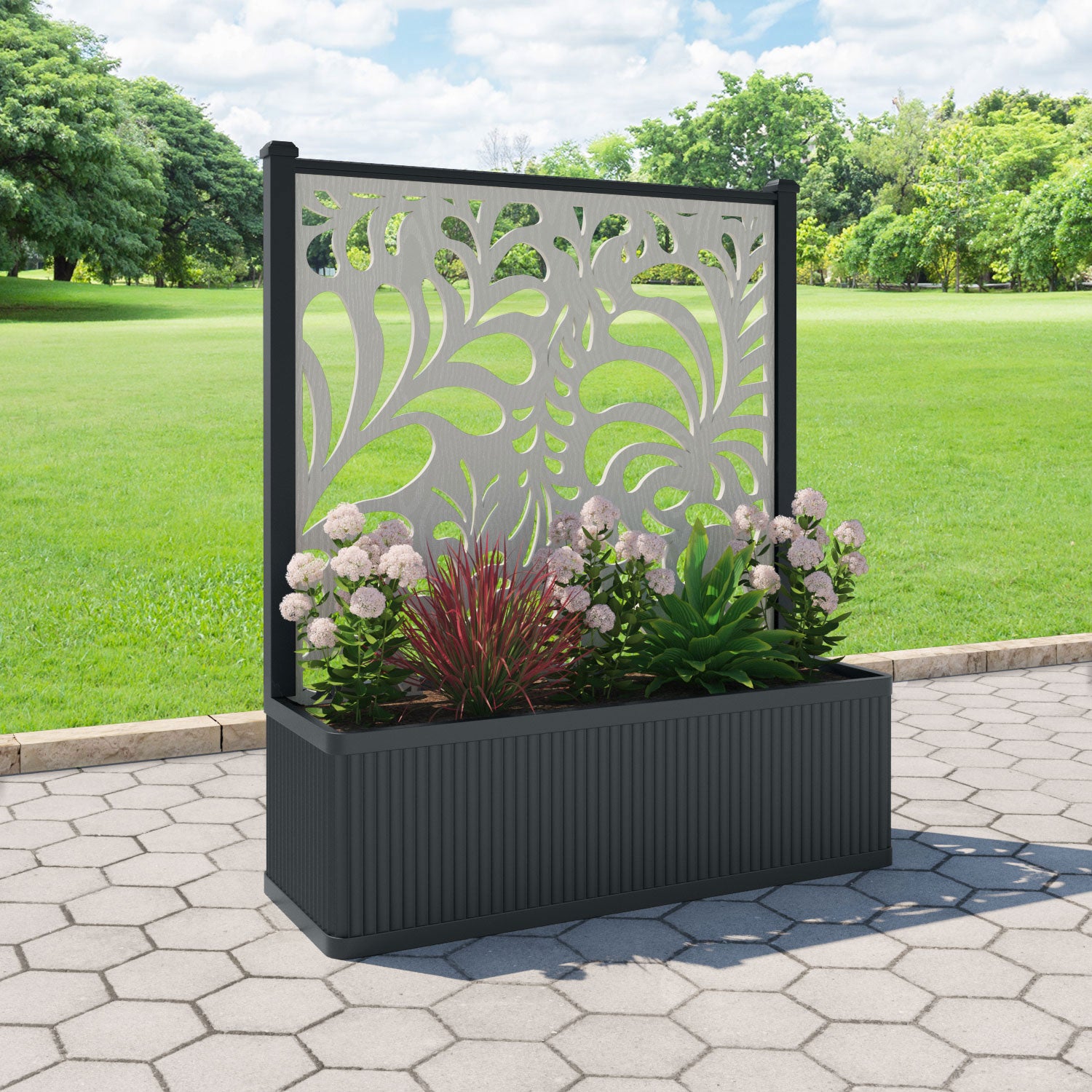 Plumley - Extra Large Low Planter - Petal Screen