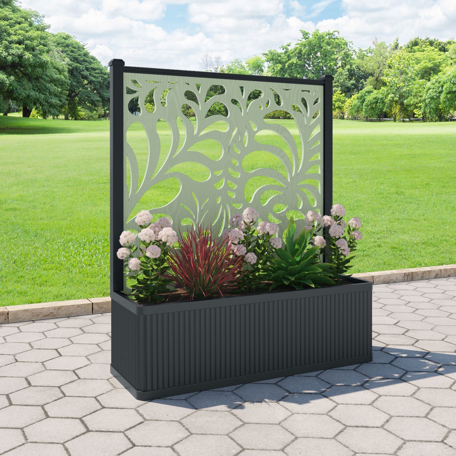 Plumley - Extra Large Low Planter - Petal Screen