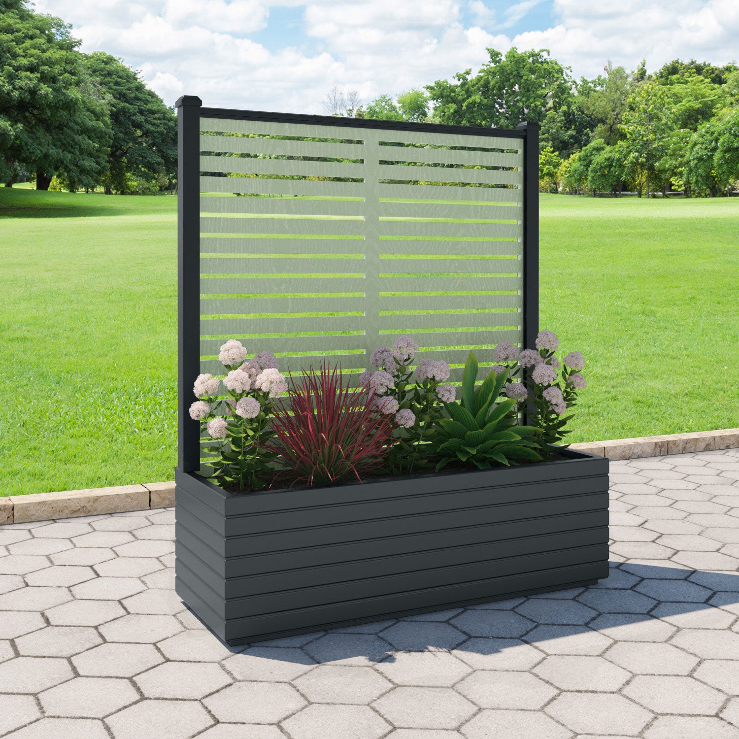 Vertu - Extra Large Low Planter - Aspen Screen