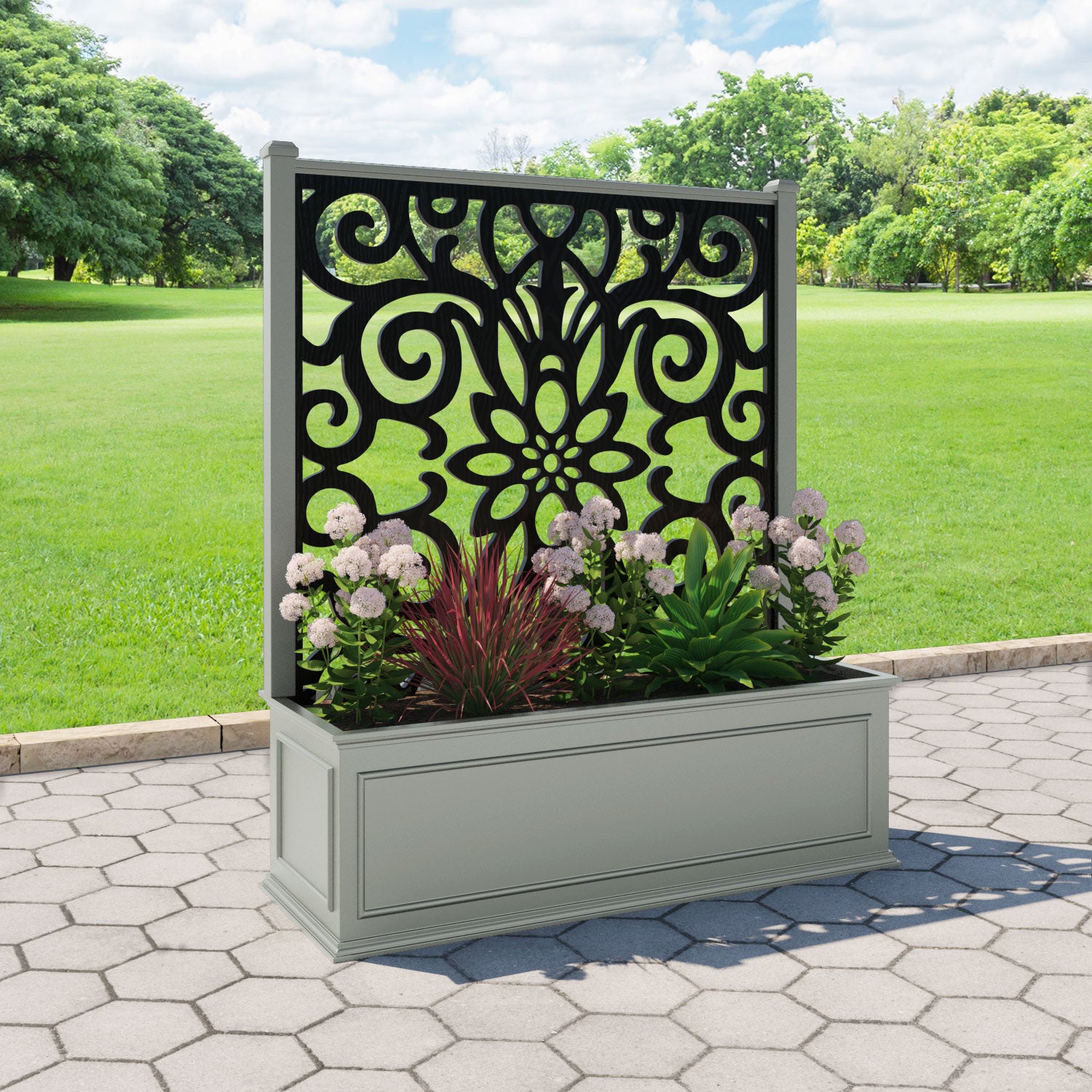 Windsor - Extra Large Low Planter - Windsor Screen