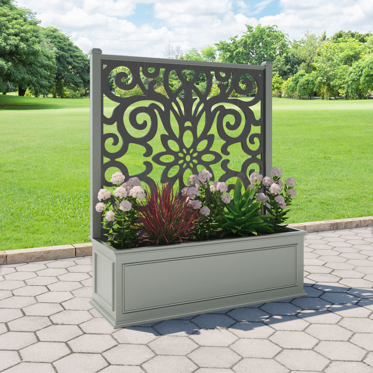 Windsor - Extra Large Low Planter - Windsor Screen