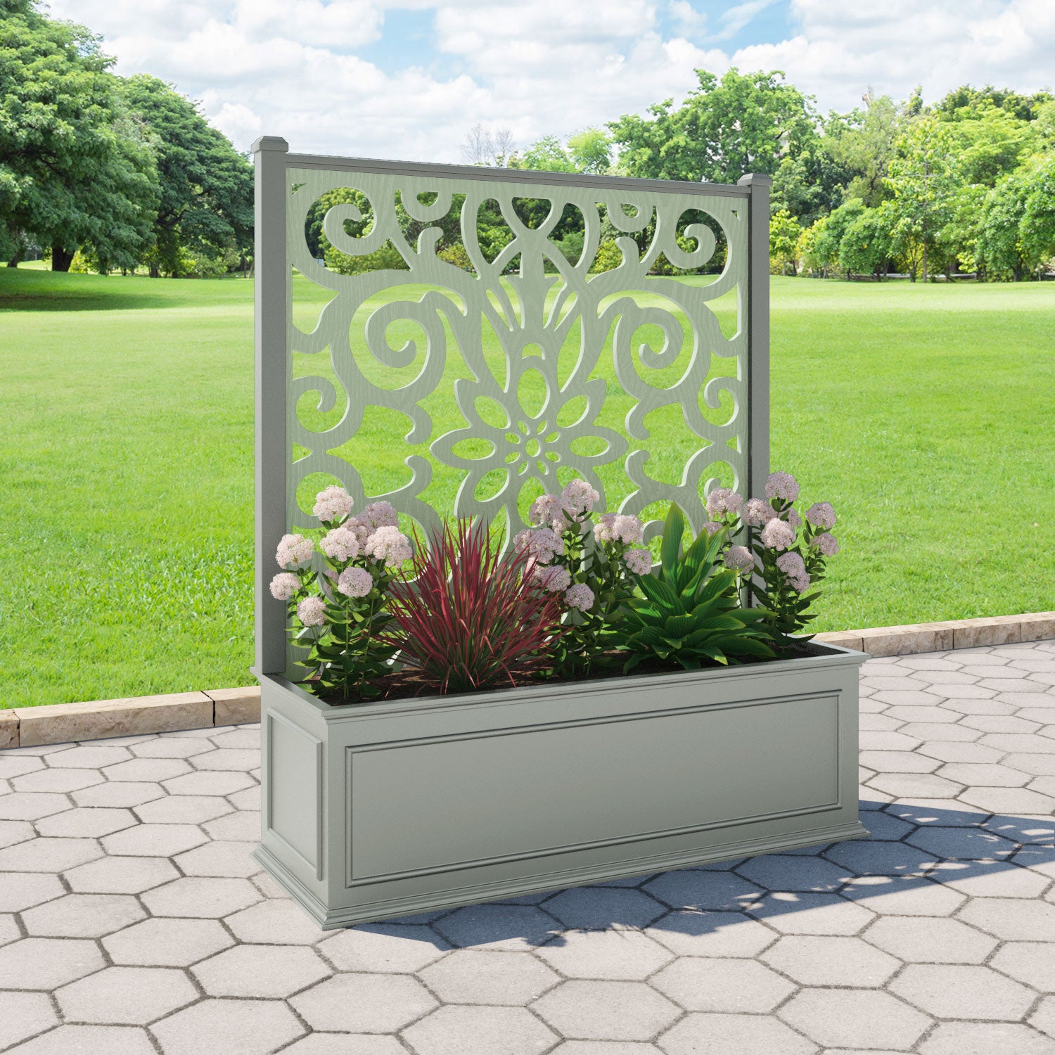 Windsor - Extra Large Low Planter - Windsor Screen