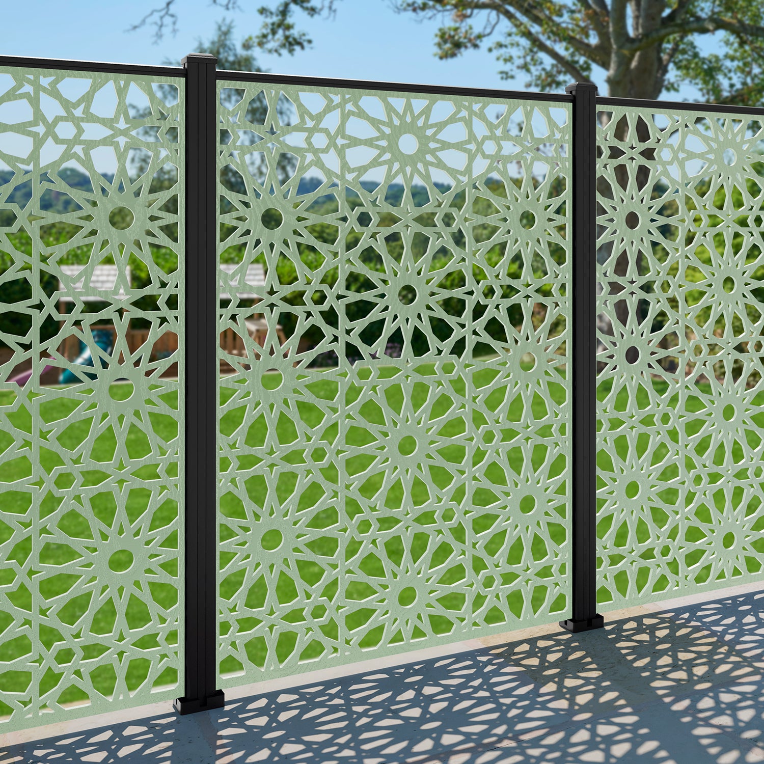 Amina Decorative Fence - 120x180cm - with our composite posts