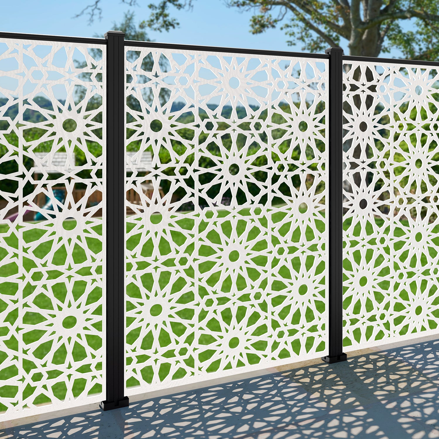 Amina Decorative Fence - 120x180cm - with our aluminium posts