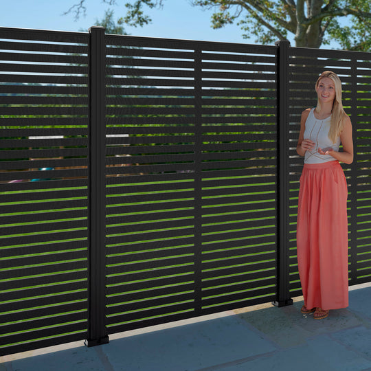 Aspen Decorative Fence - 120x180cm - with our aluminium posts
