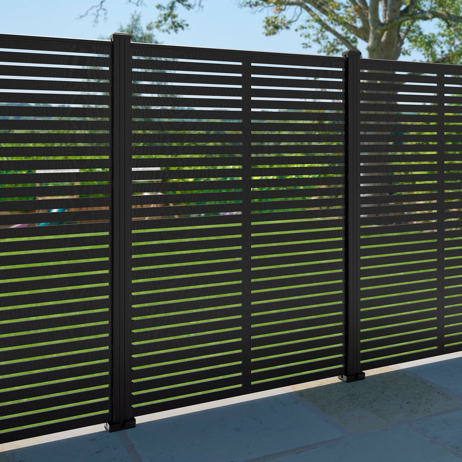 Aspen Decorative Fence - 120x180cm - with our aluminium posts