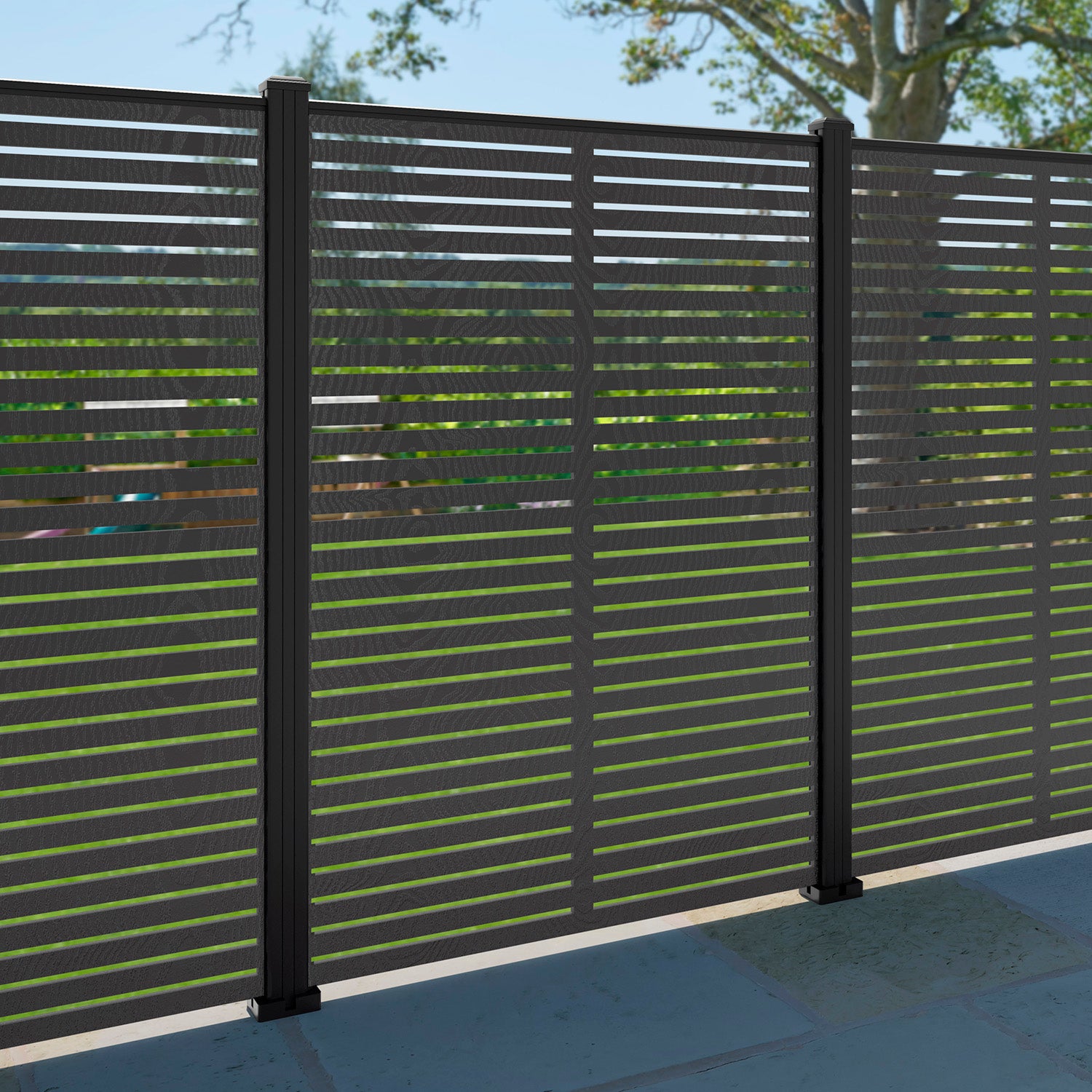 Aspen Decorative Fence - 120x180cm - with our aluminium posts