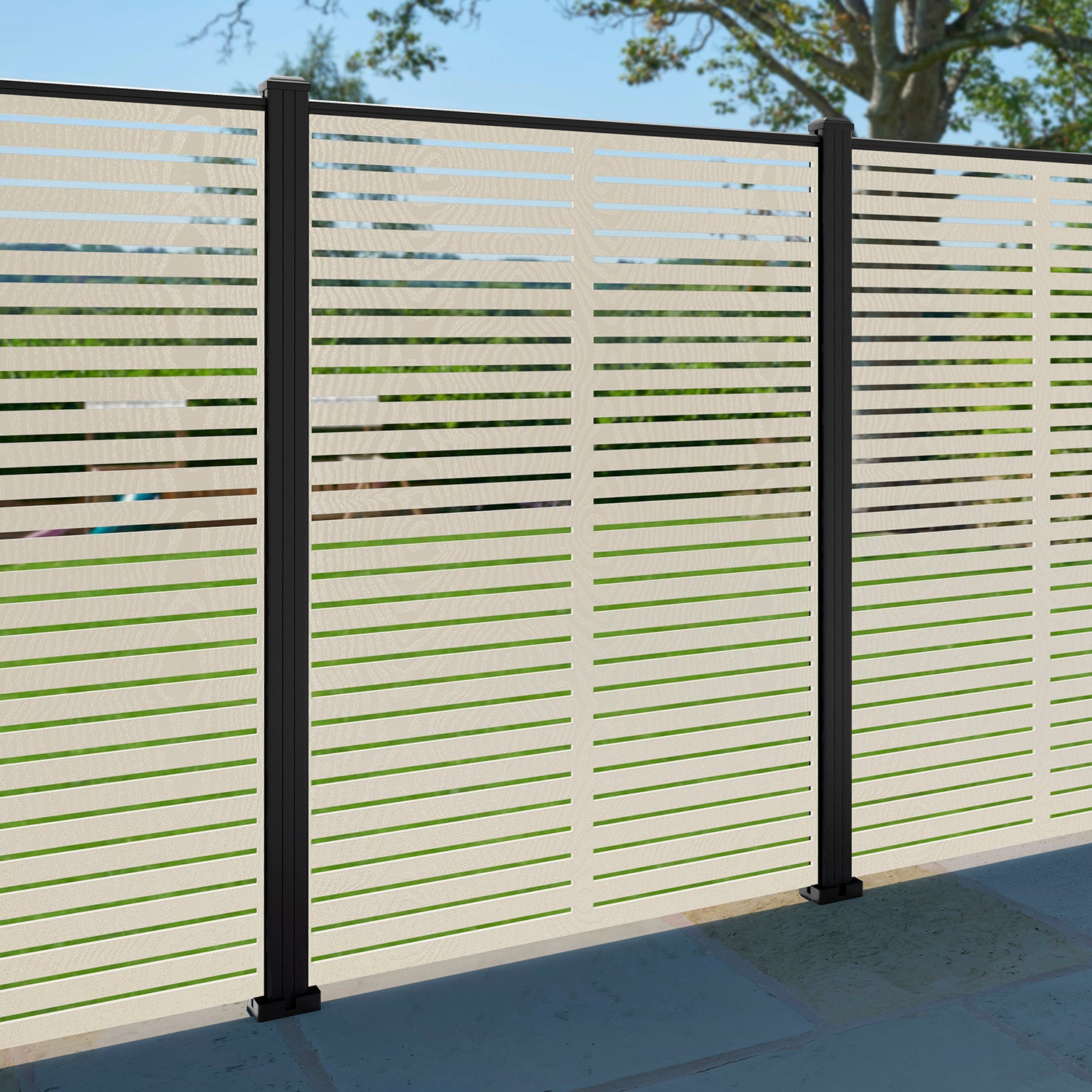 Aspen Decorative Fence - 120x180cm - with our aluminium posts