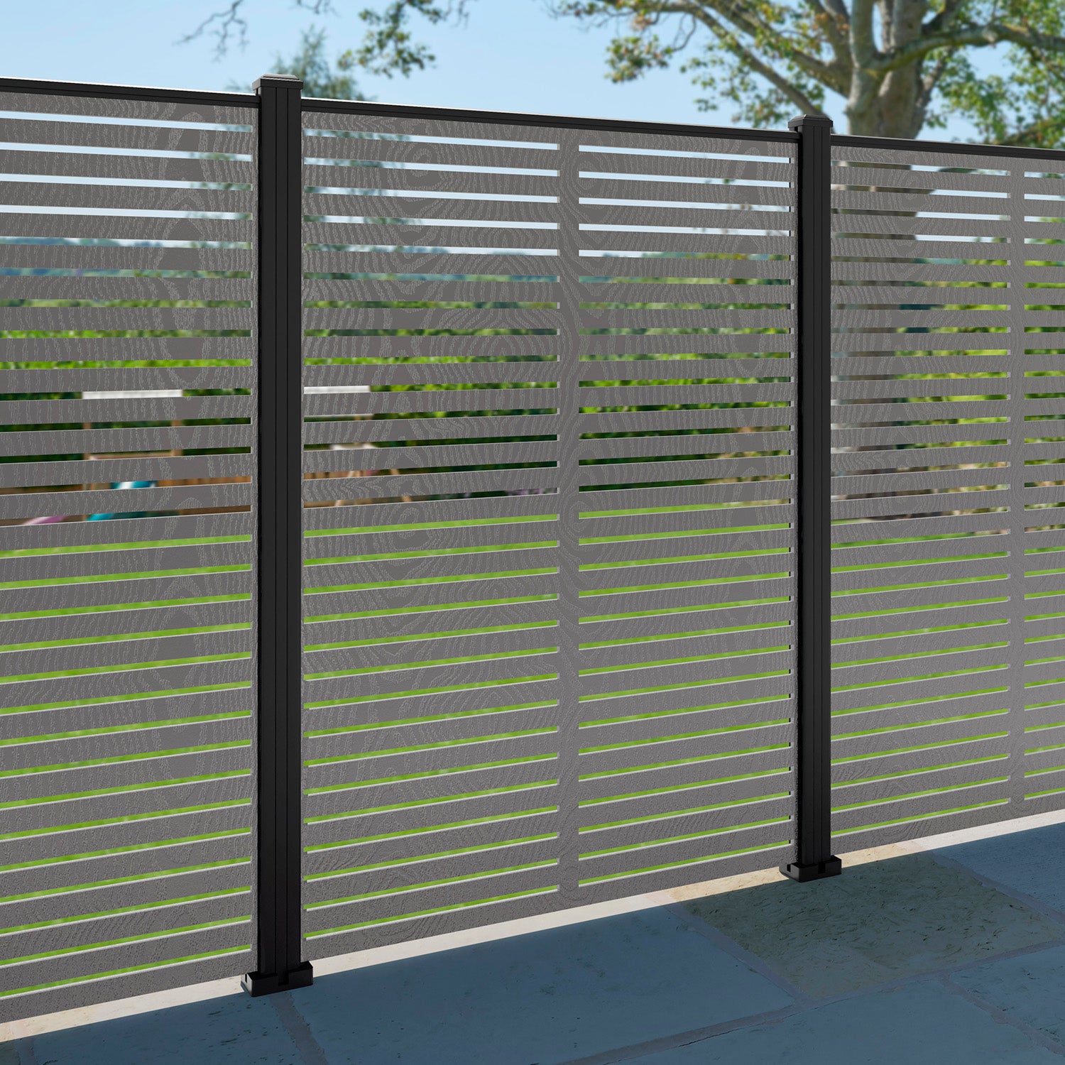 Aspen Decorative Fence - 120x180cm - with our aluminium posts