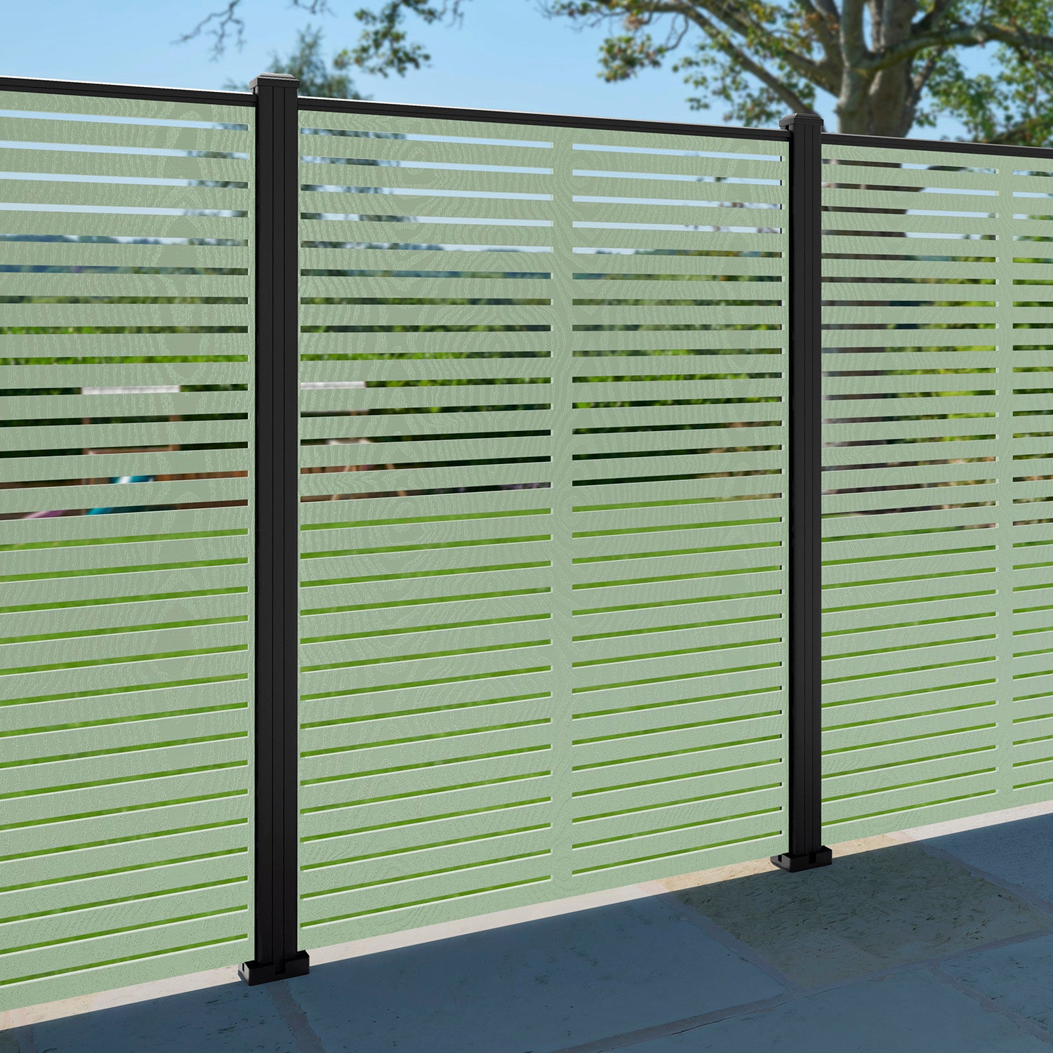 Aspen Decorative Fence - 120x180cm - with our aluminium posts