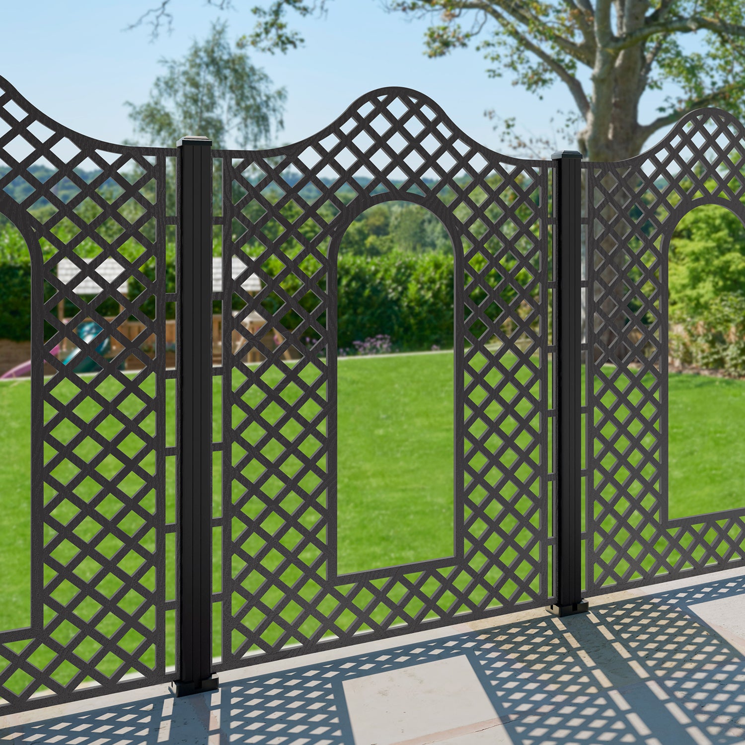 Burford Decorative Fence - 120x180cm - with our aluminium posts