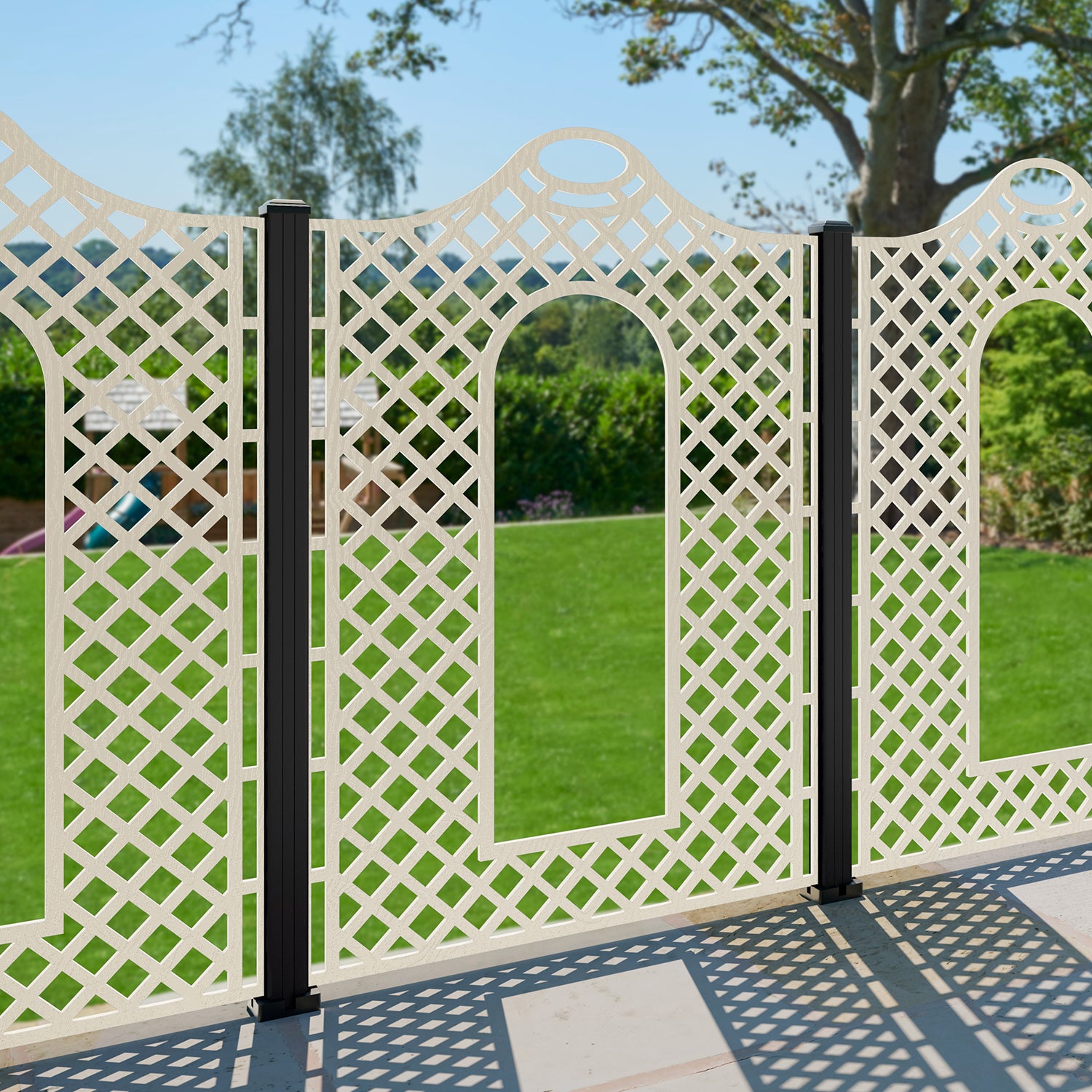 Claridge Decorative Fence - 120x180cm - with our aluminium posts