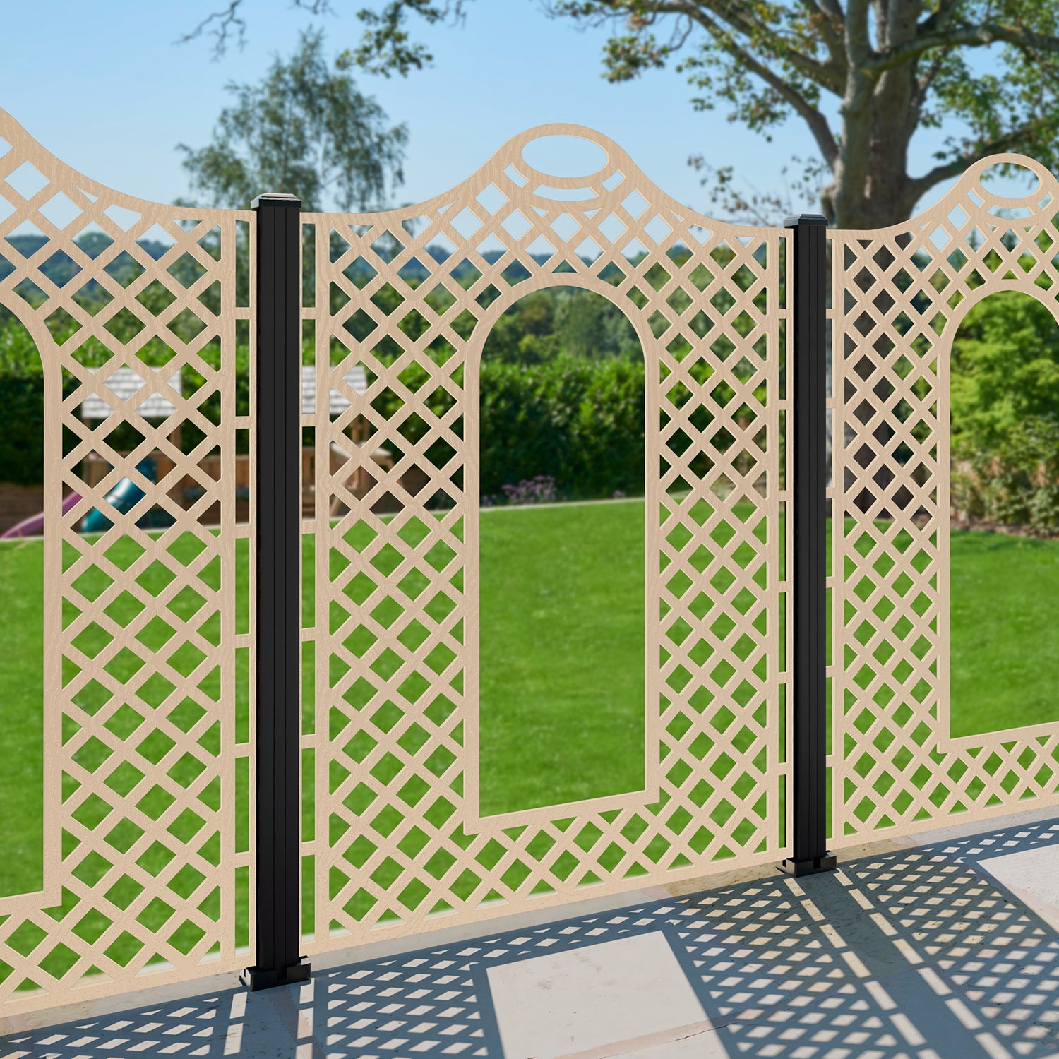 Claridge Decorative Fence - 120x180cm - with our aluminium posts