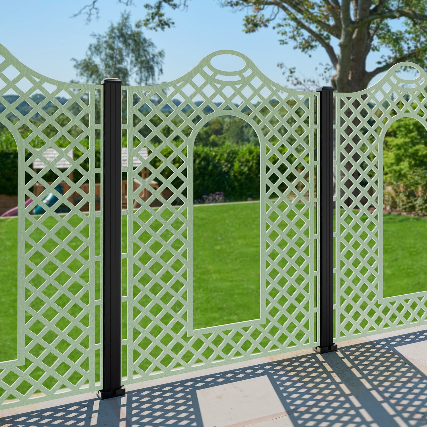 Claridge Decorative Fence - 120x180cm - with our aluminium posts