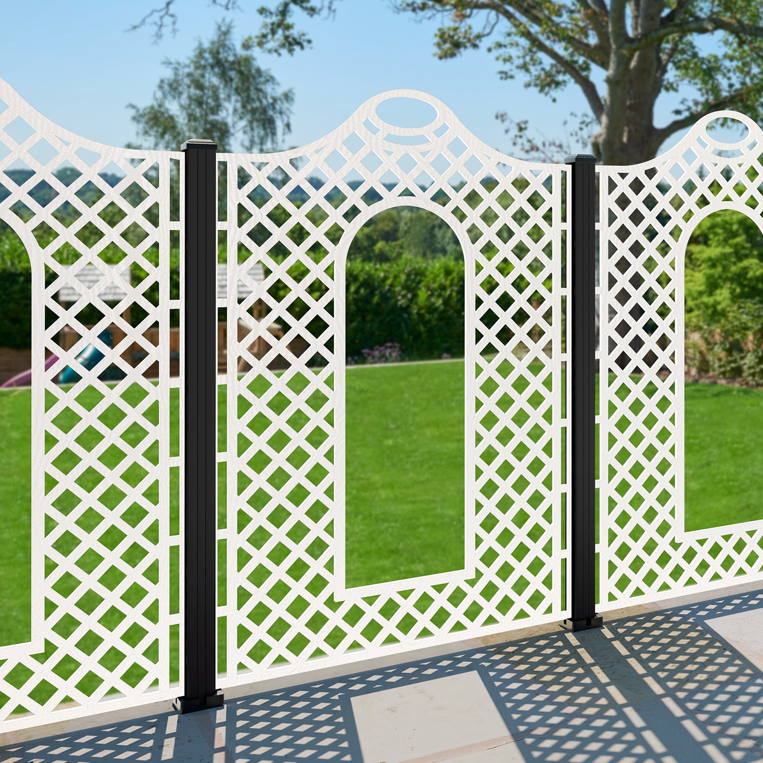 Claridge Decorative Fence - 120x180cm - with our aluminium posts