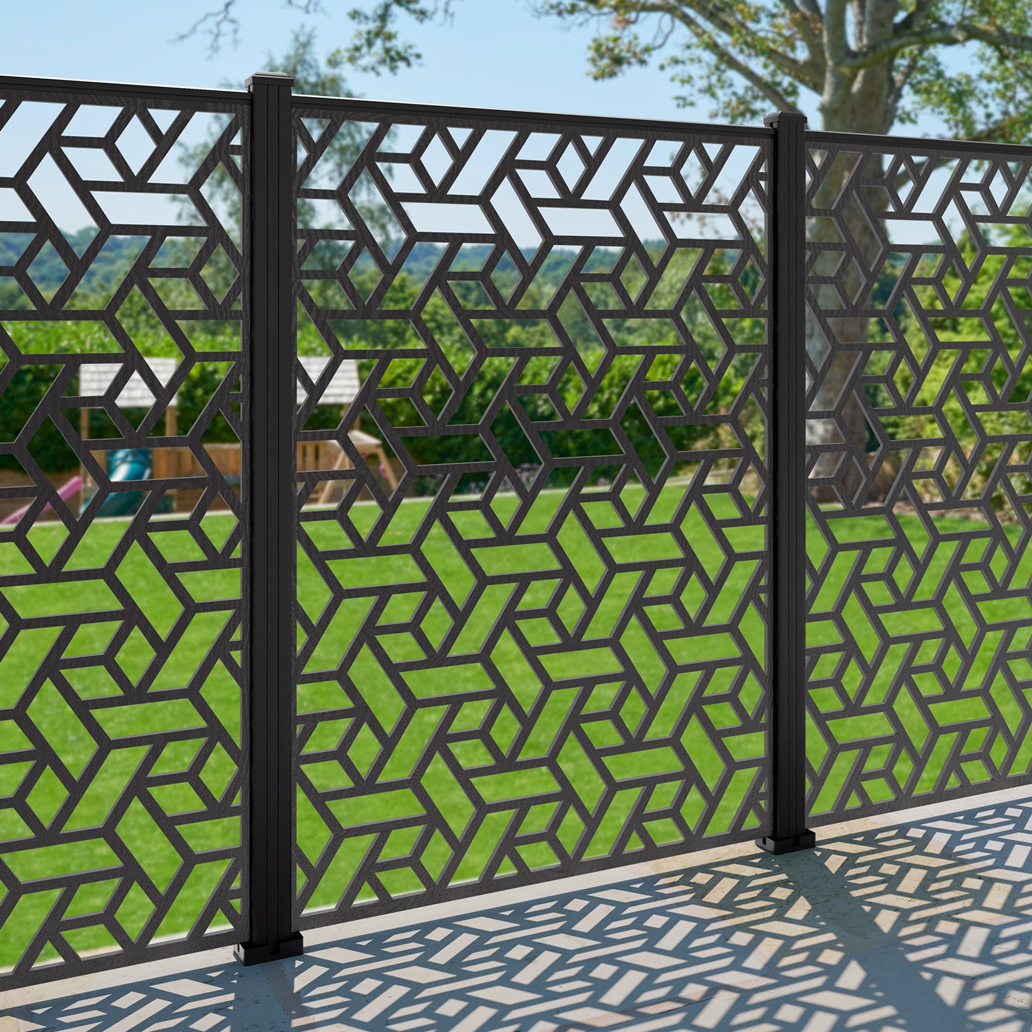 Contour Decorative Fence - 120x180cm - with our composite posts