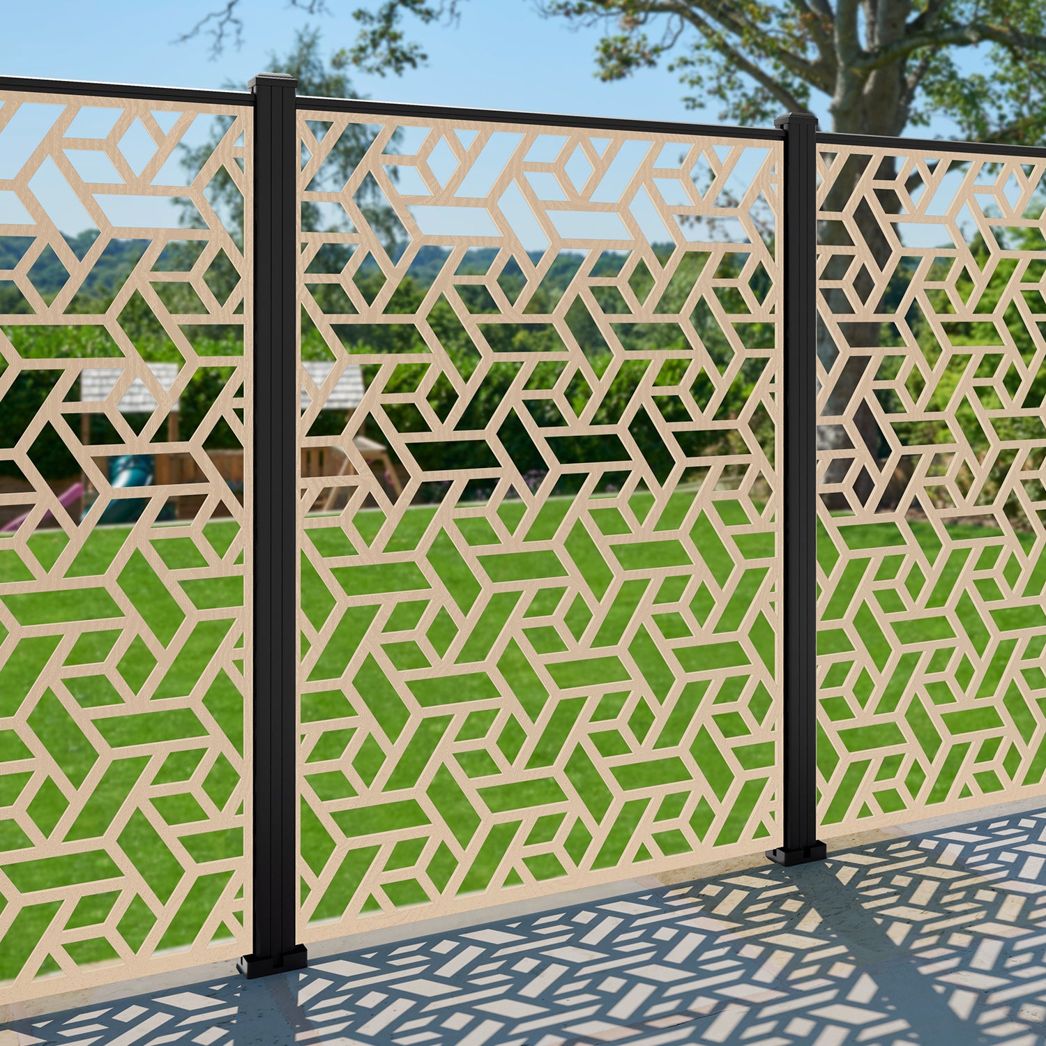 Contour Decorative Fence - 120x180cm - with our composite posts