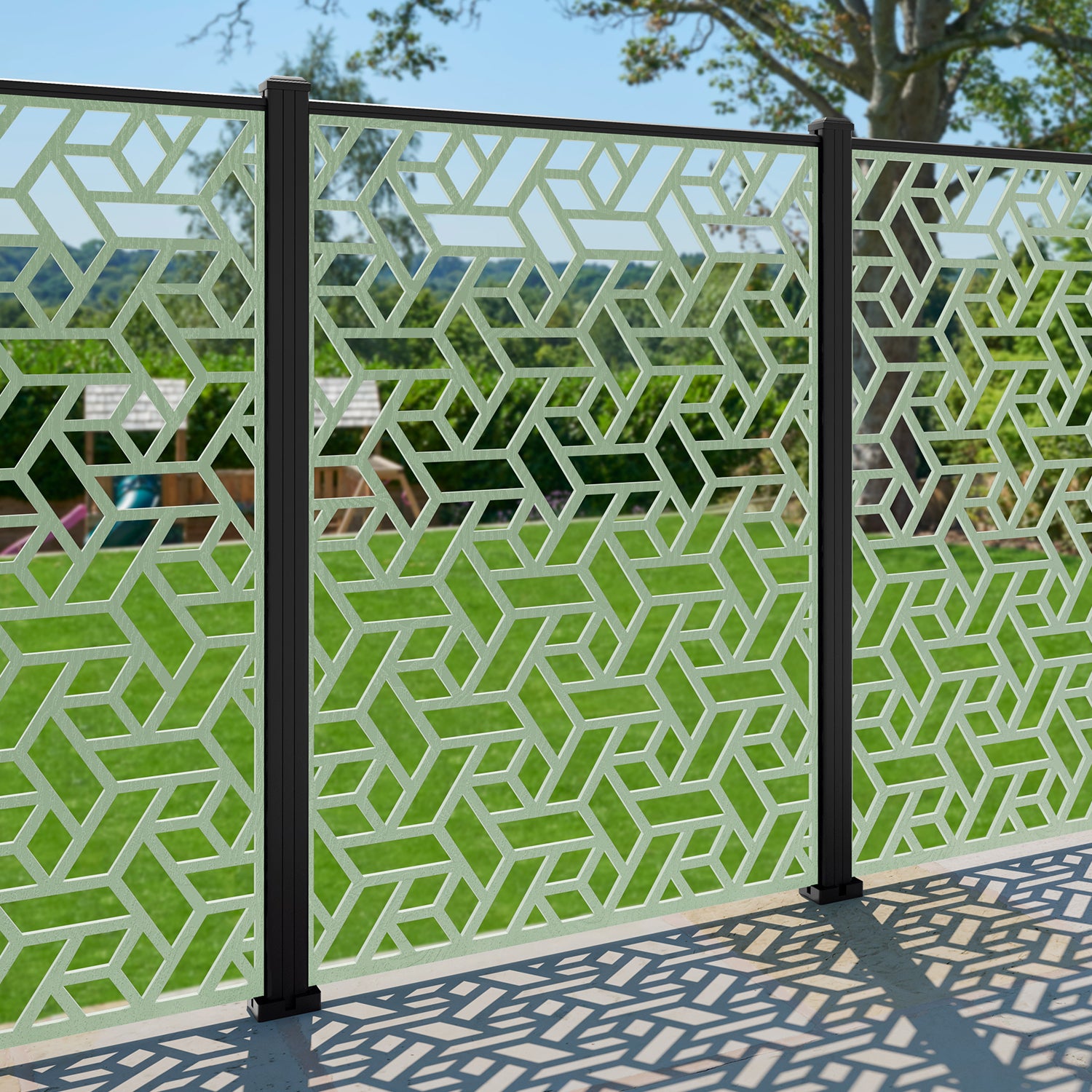 Contour Decorative Fence - 120x180cm - with our composite posts