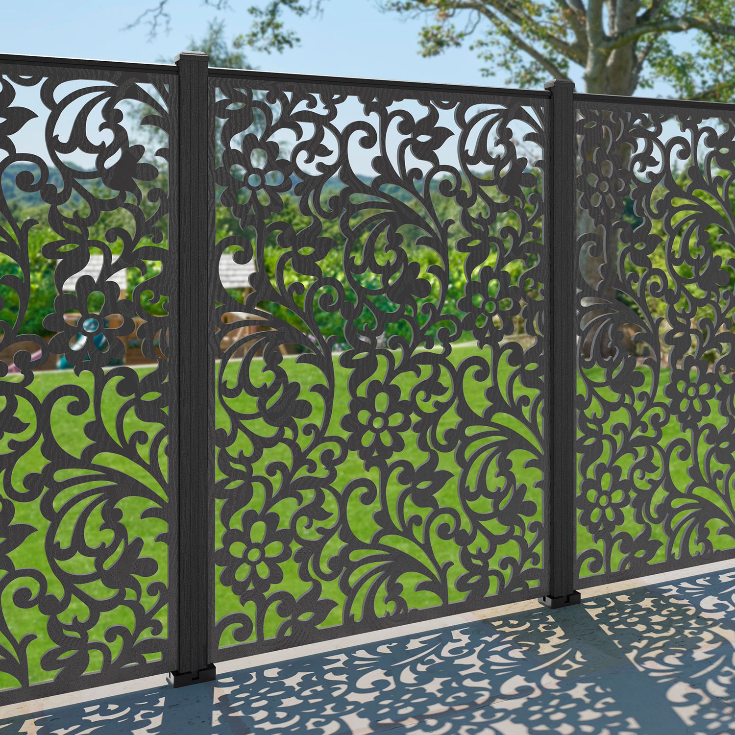 Eden Decorative Fence - 120x180cm - with our composite posts