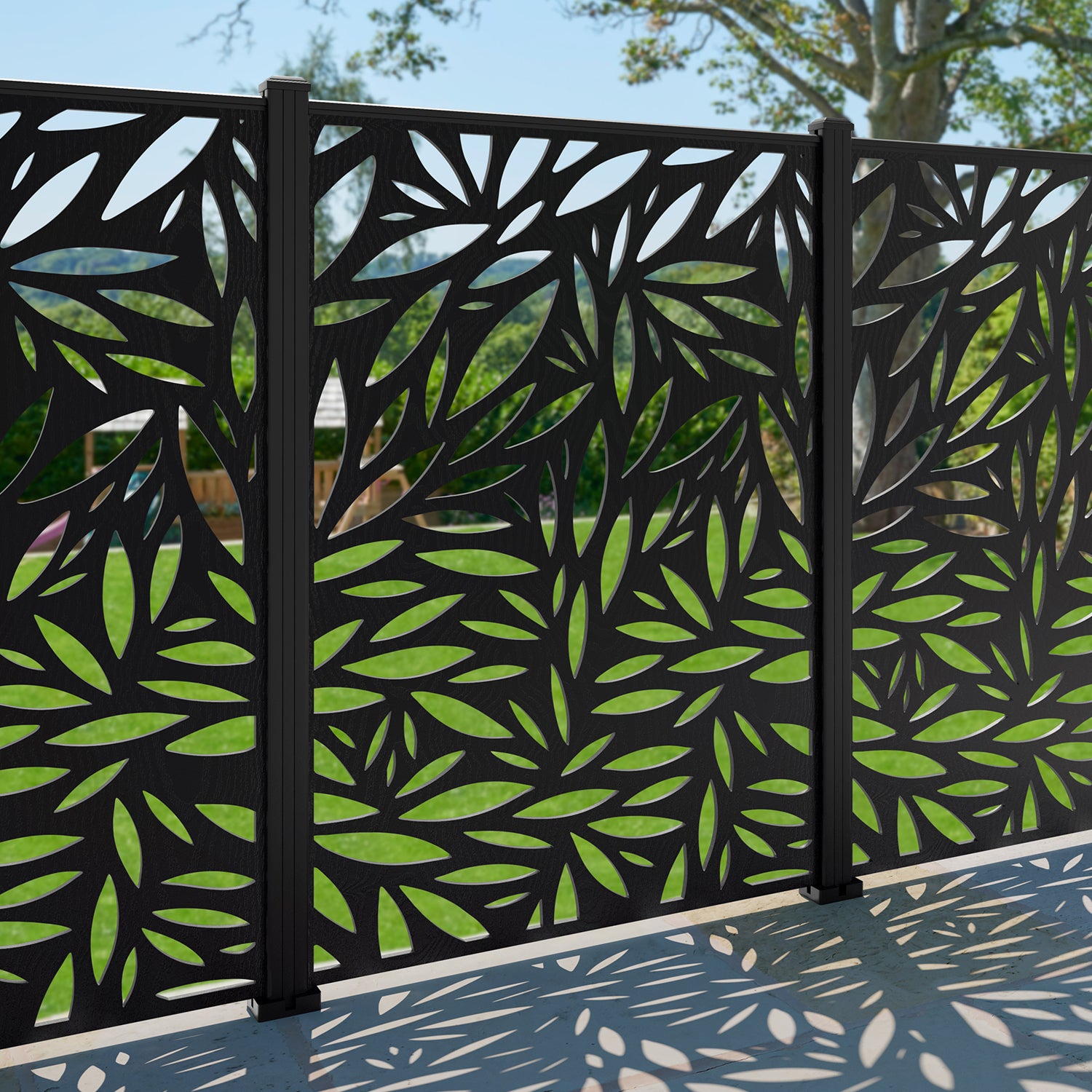 Foliage Decorative Fence - 120x180cm - with our aluminium posts