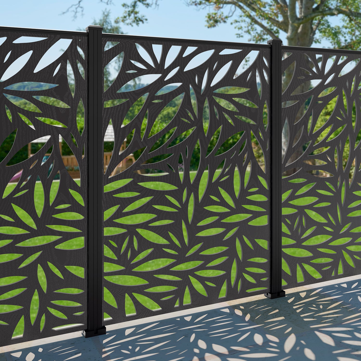 Foliage Decorative Fence - 120x180cm - with our composite posts