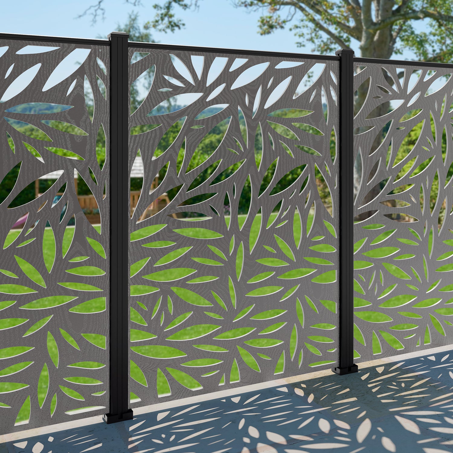 Foliage Decorative Fence - 120x180cm - with our aluminium posts