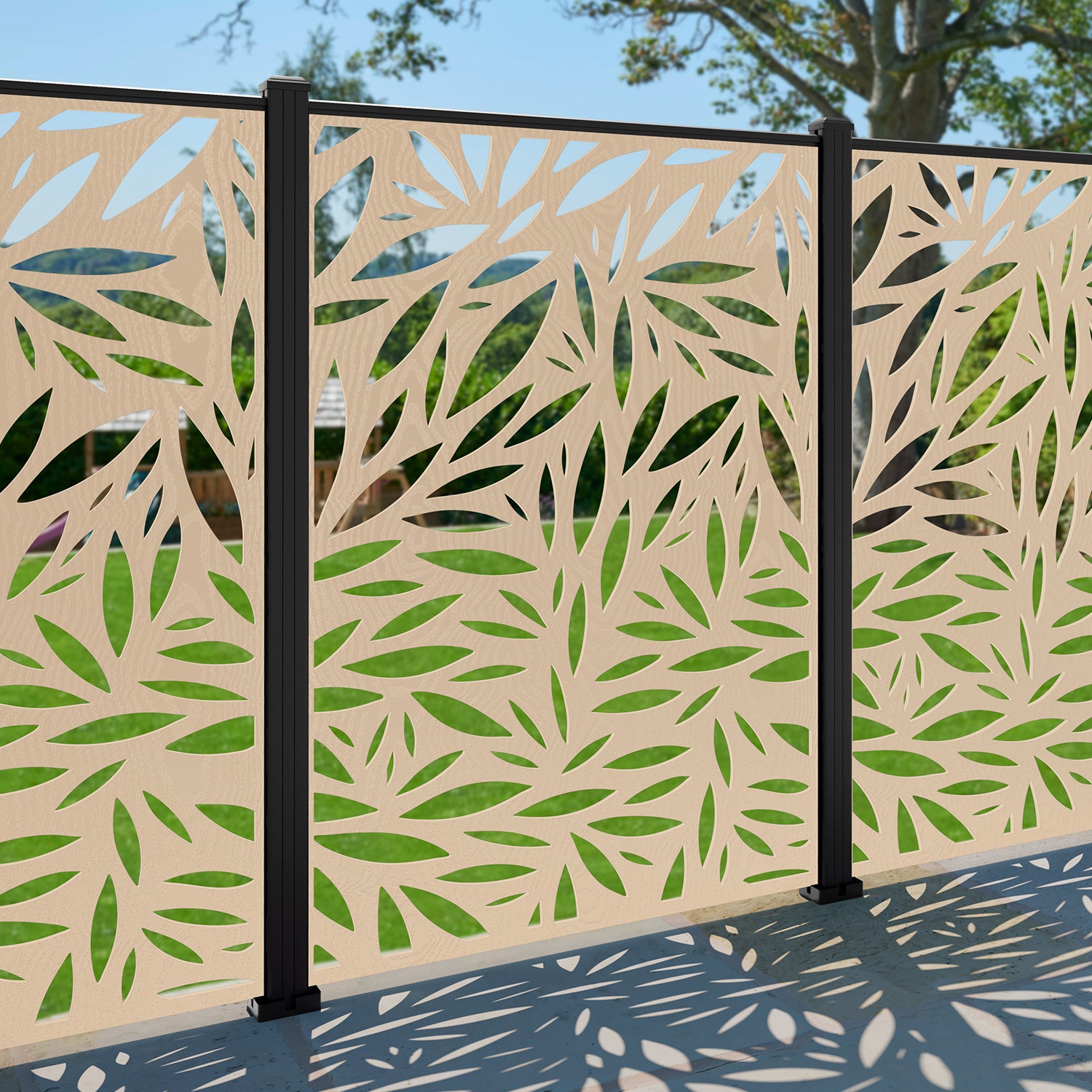 Foliage Decorative Fence - 120x180cm - with our aluminium posts